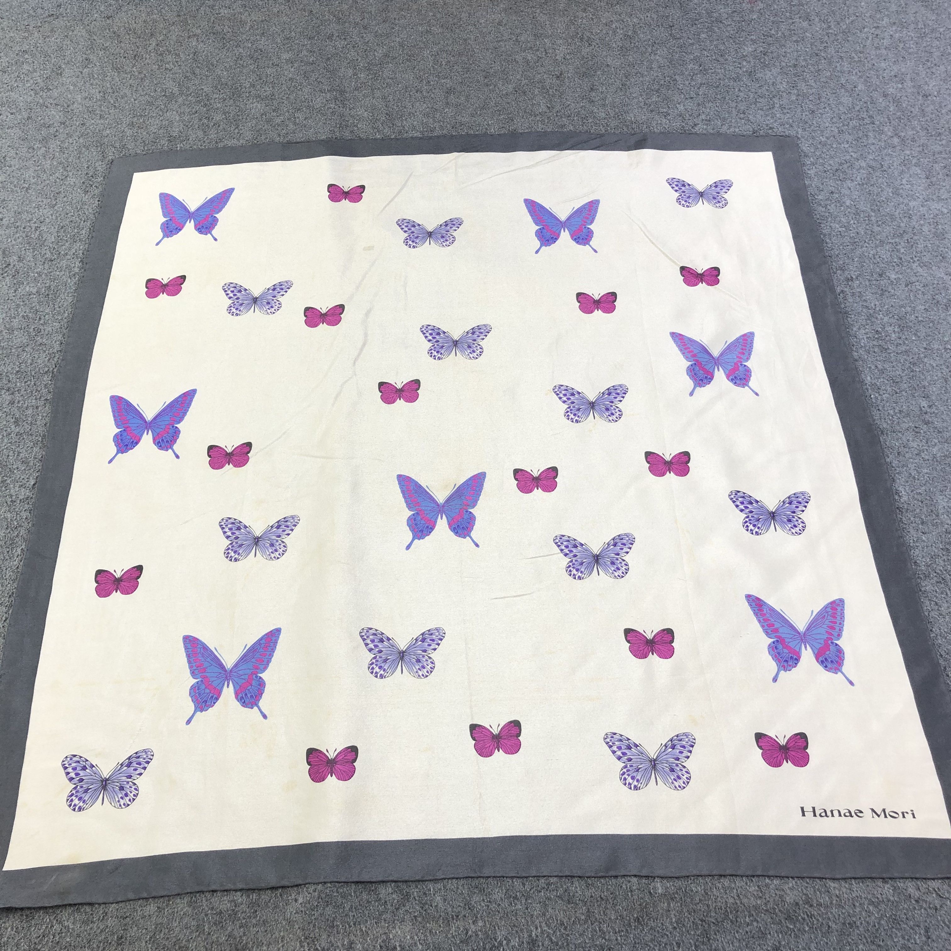 Hanae Mori Butterflies Silk Scarf M651