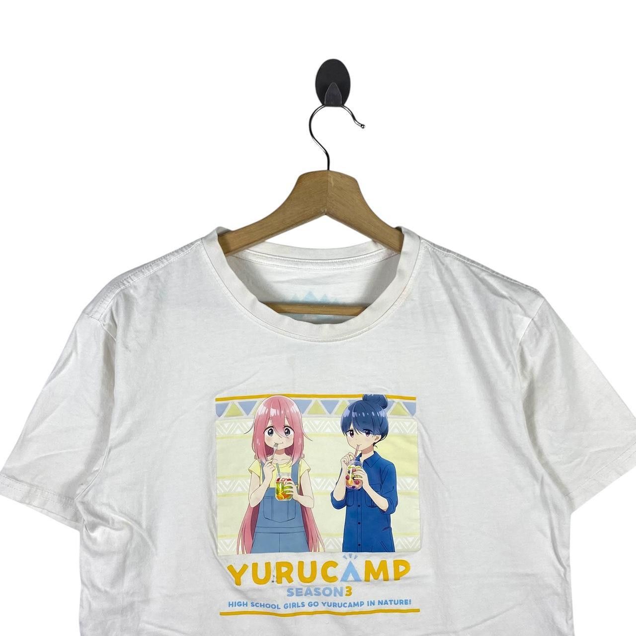 Anime YURU CAMP LAID BACK Manga Afro Yurukyan Tee Shirt Top Anime Size US S / EU 44-46 / 1 - 2 Thumbnail