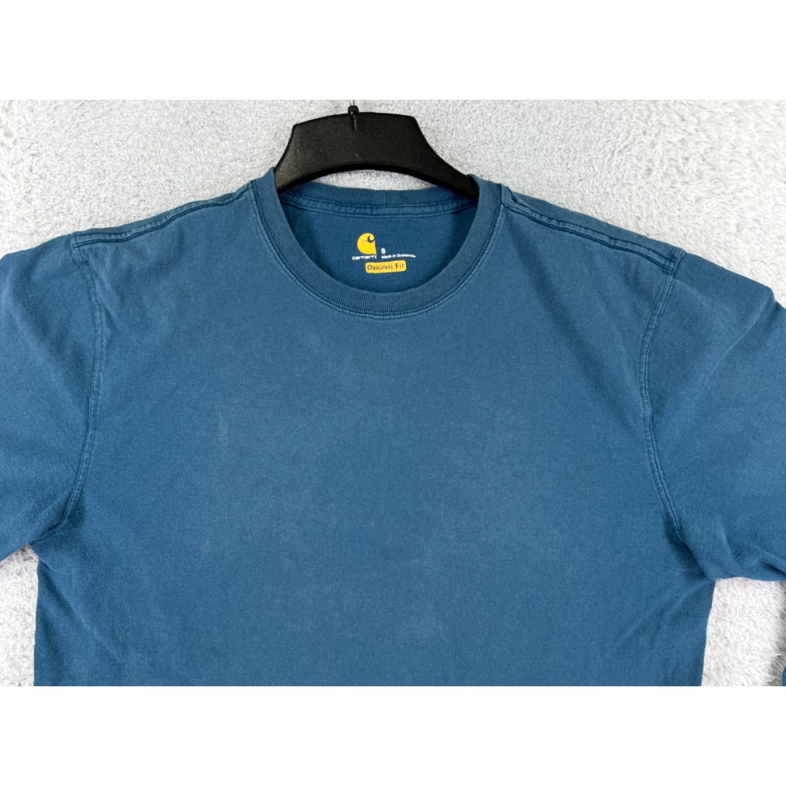 Carhartt VINTAGE Carhartt Shirt Mens S Blue Long Sleeve Crew Neck K231 Pocket Cotton Shirt Adult Small Blue Logo Work American 90s Shirts Mens Size US S / EU 44-46 / 1 - 7 Thumbnail