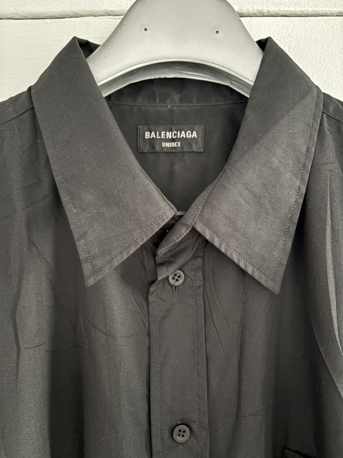 Balenciaga Oversized Creased Button Down Shirt
