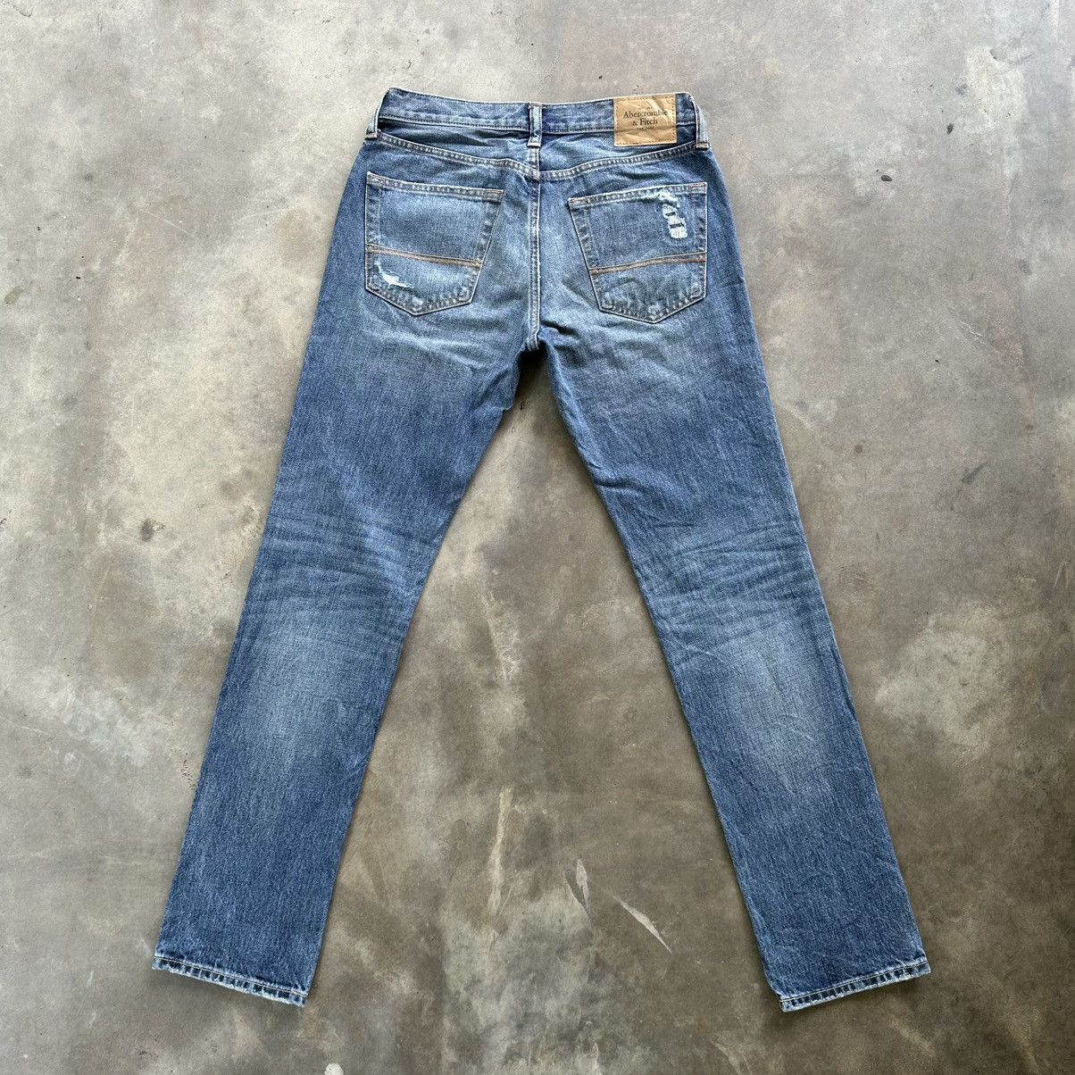 Japanese Brand Vintage Abercrombie & Fitch Distress Faded Denim Jean Pant Size US 31 - 8 Thumbnail