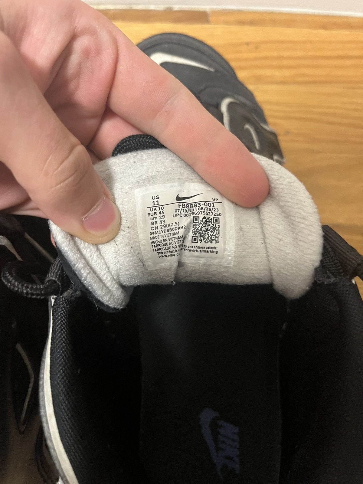 Nike Nike Air More Uptempo black star blue Size US 11 / EU 44 - 6 Thumbnail