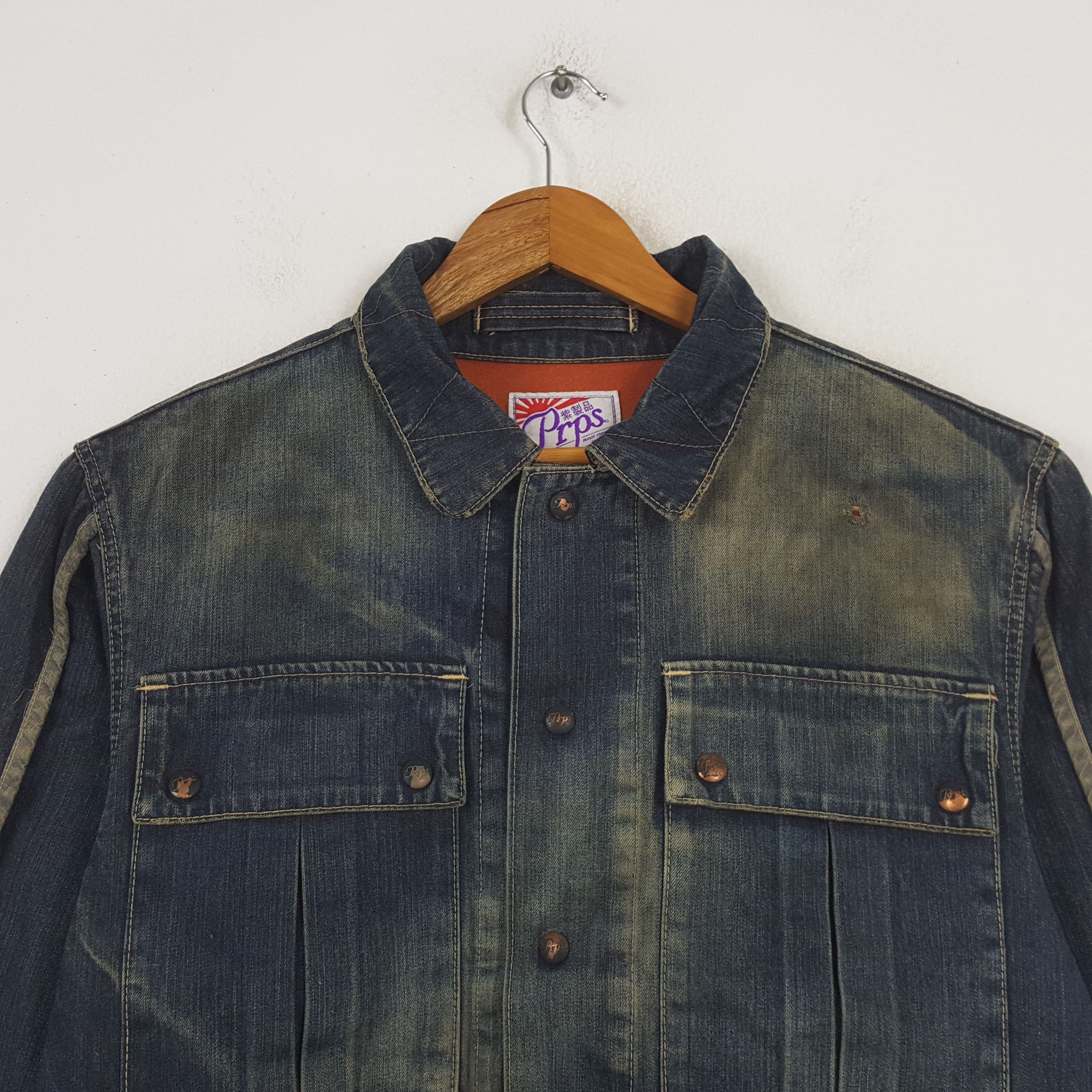 Prps Vintage Prps Japanese Brand Denim Jacket RR15 Size US M / EU 48-50 / 2 - 2 Thumbnail