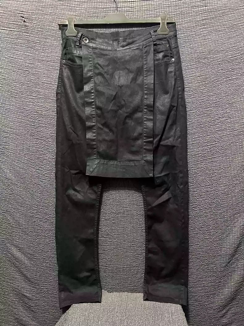 Rick Owens Rickowens 14ss brushed wax elastic denim jacket skirt pants Rick Owens jacket jeans Size US 30 / EU 46 - 1 Thumbnail