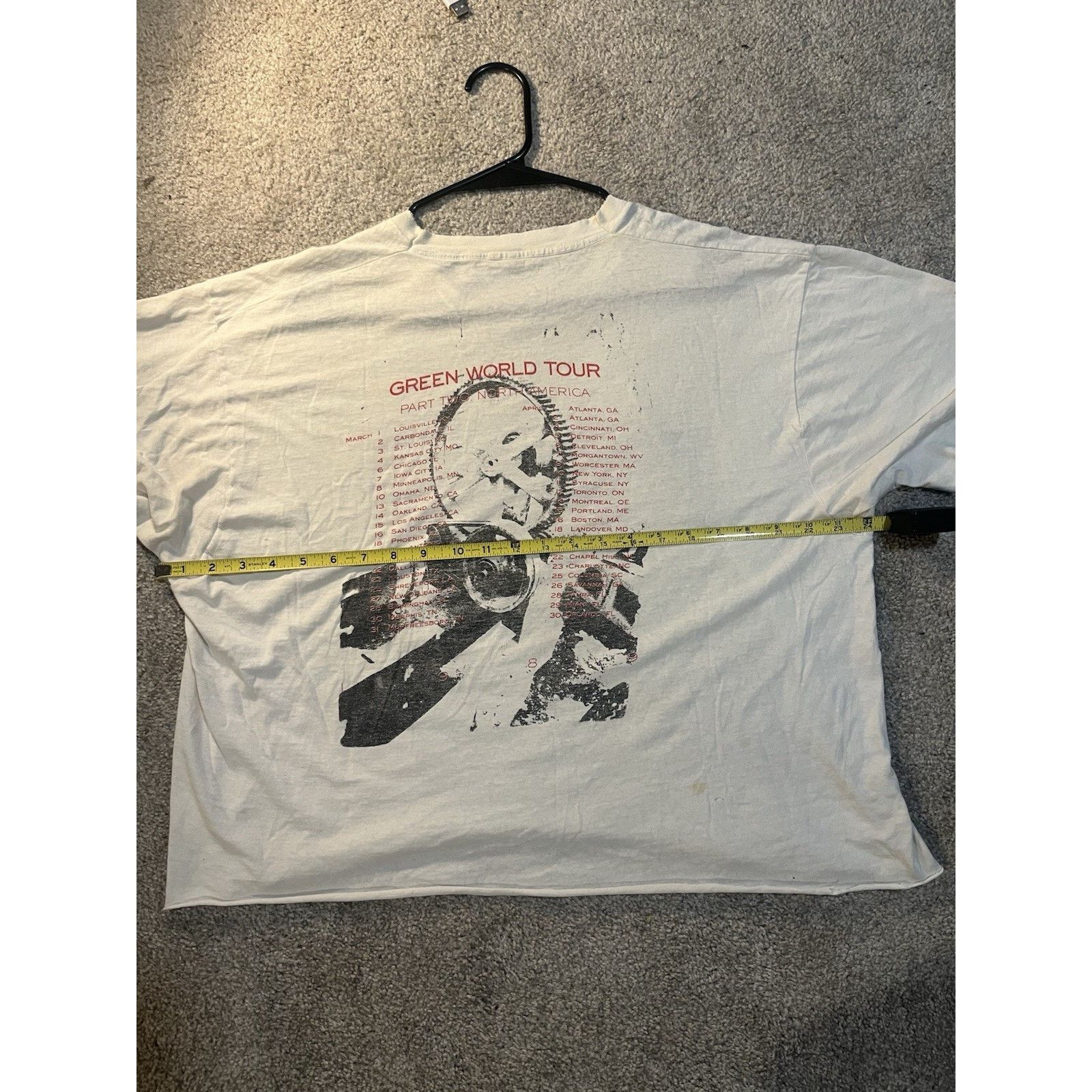 Giant 1989 R.E.M. tshirt Green World Tour band super rare L/XL Size US L / EU 52-54 / 3 - 5 Thumbnail