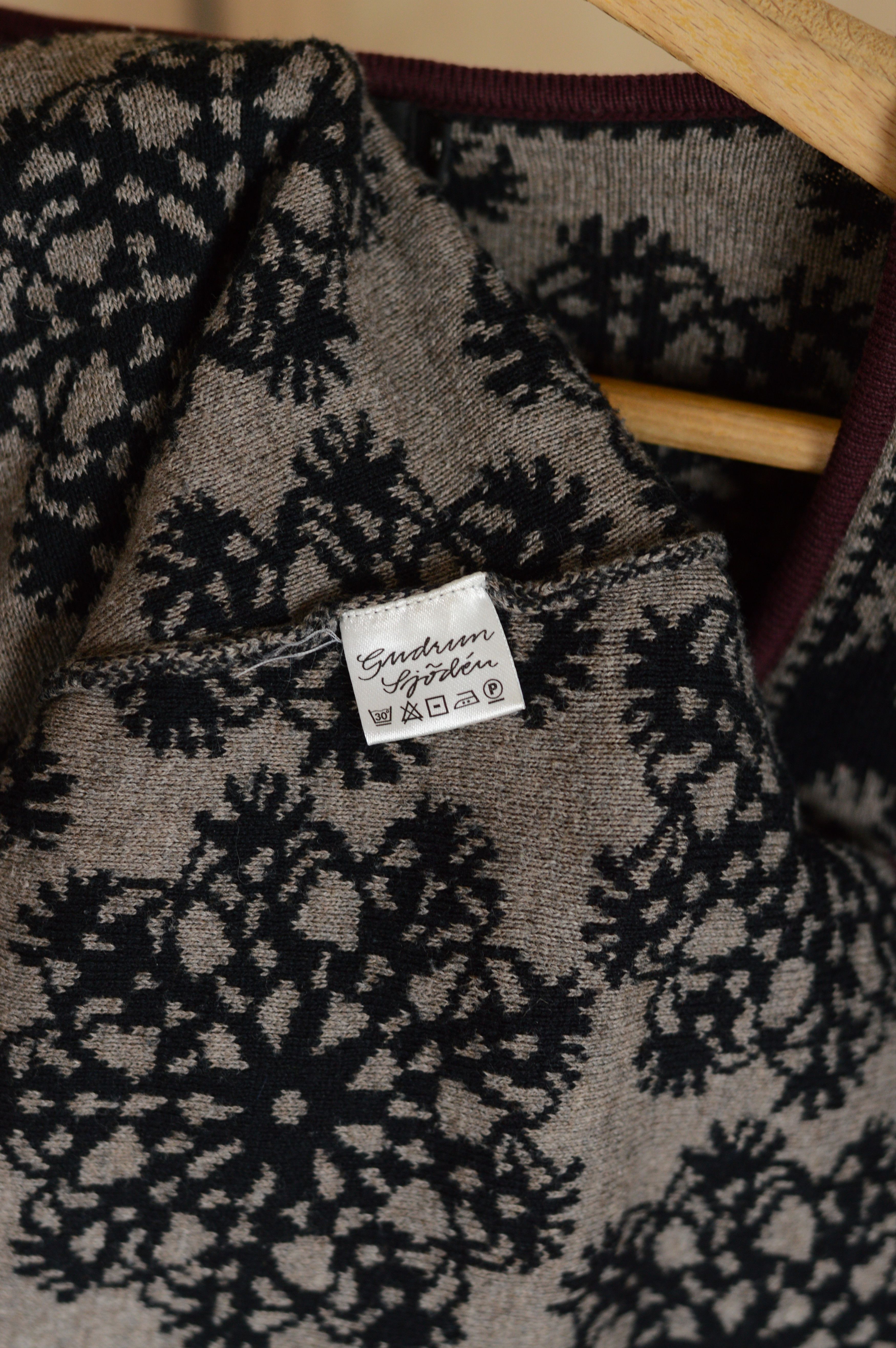 Designer Gudrun Sjoden Nordic Wool Cotton Cardigan Size M / US 6-8 / IT 42-44 - 6 Thumbnail