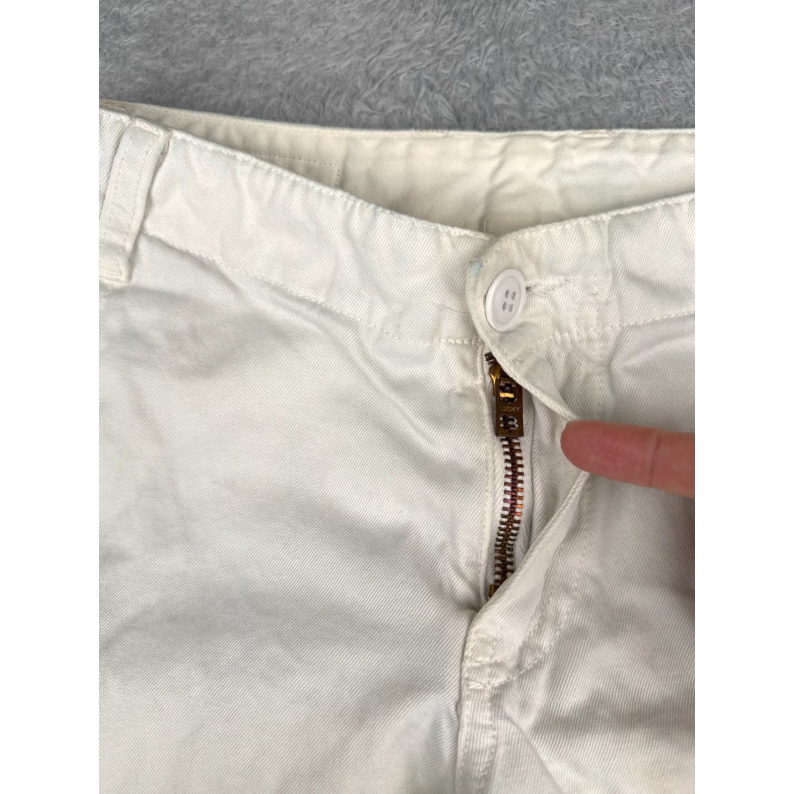 Lucky Brand VINTAGE Lucky Brand Jeans Women 0 White Juliet Chino 100% Cotton Bootcut READ ME Size 25" / US 0 / IT 36 - 5 Thumbnail