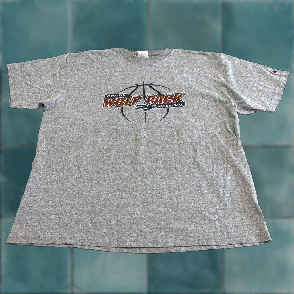 Champion VINTAGE Champion Nevada Wolf Pack NCAA Gray Mens 2XL Basketball T-shirt Size US XXL / EU 58 / 5 - 1 Thumbnail