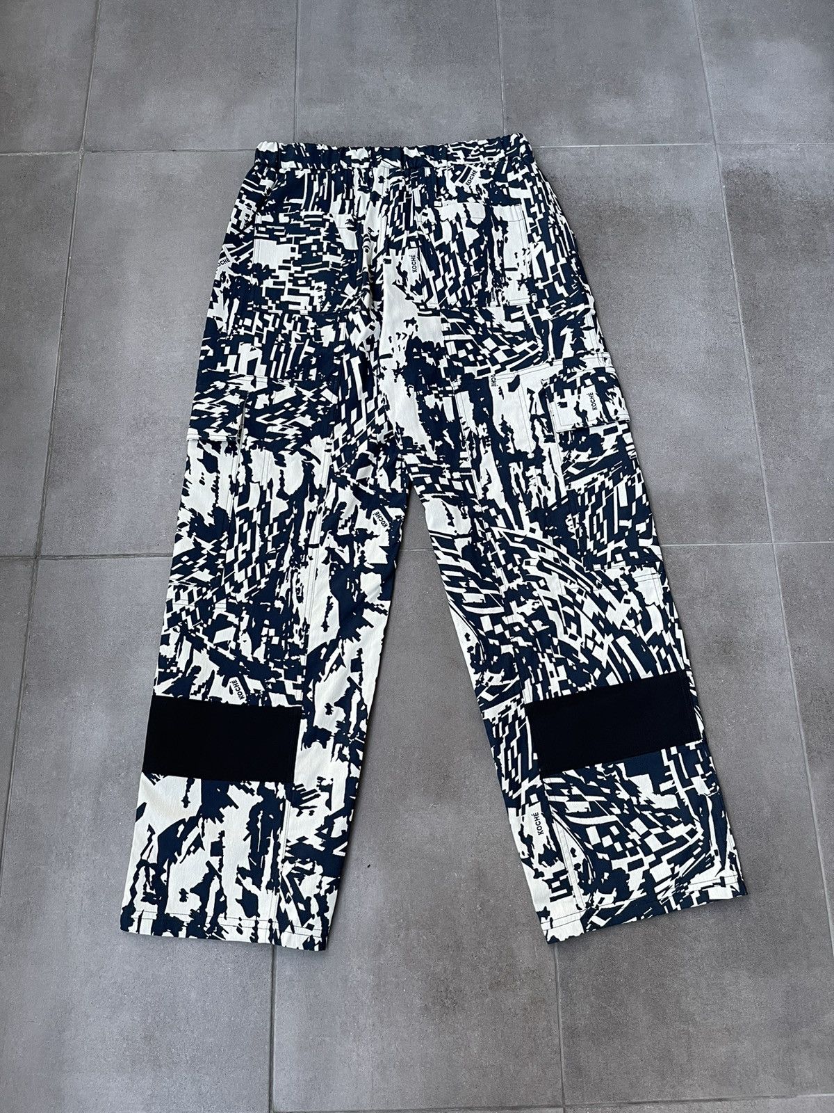 Other !DS! SS23 Koche Abstract White Blue Cargo Pants Size US 32 / EU 48 - 10 Thumbnail