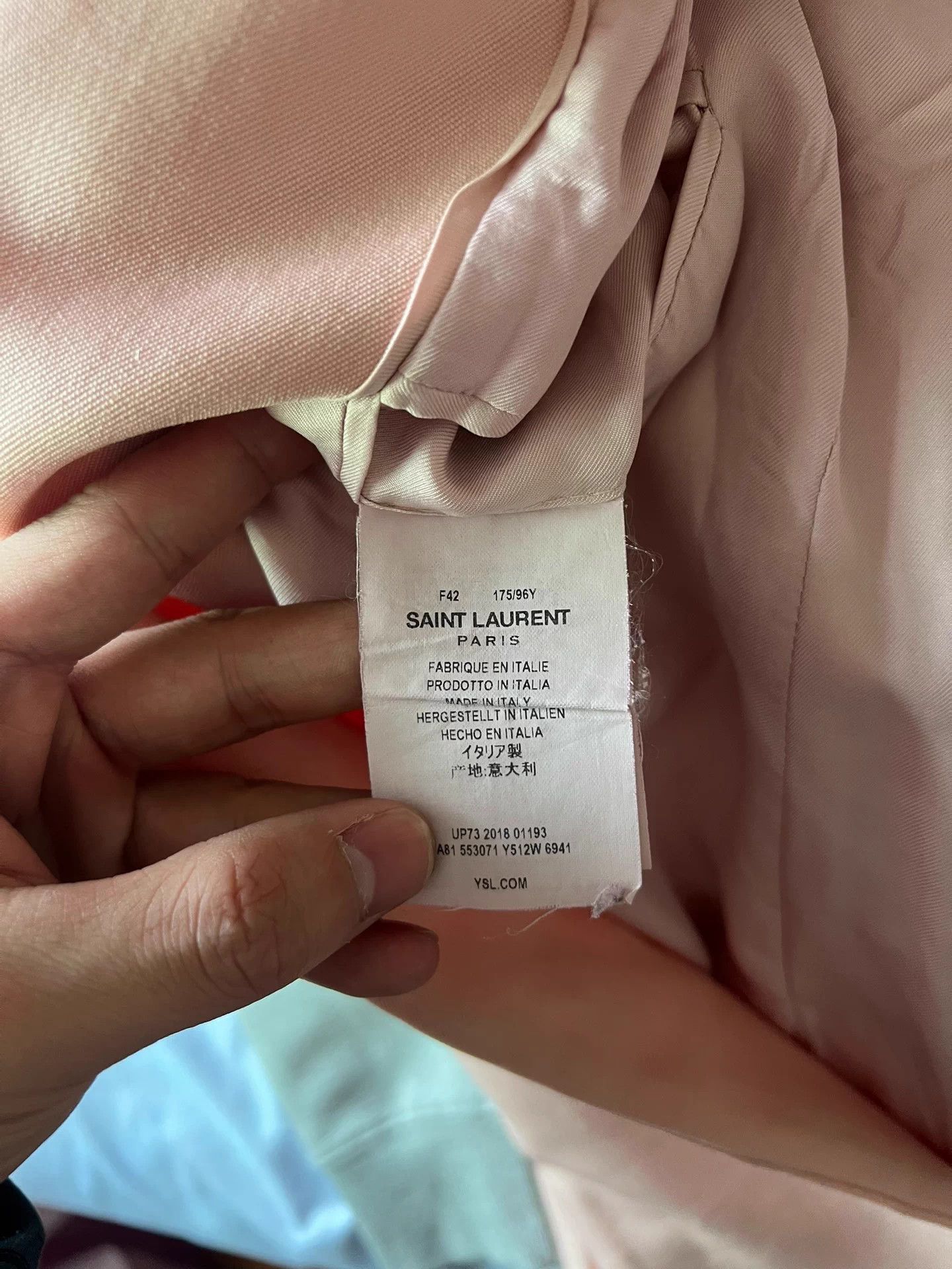 Saint Laurent Paris Saint Laurent SLP19SS lambskin patchwork suit Size 42R - 6 Thumbnail