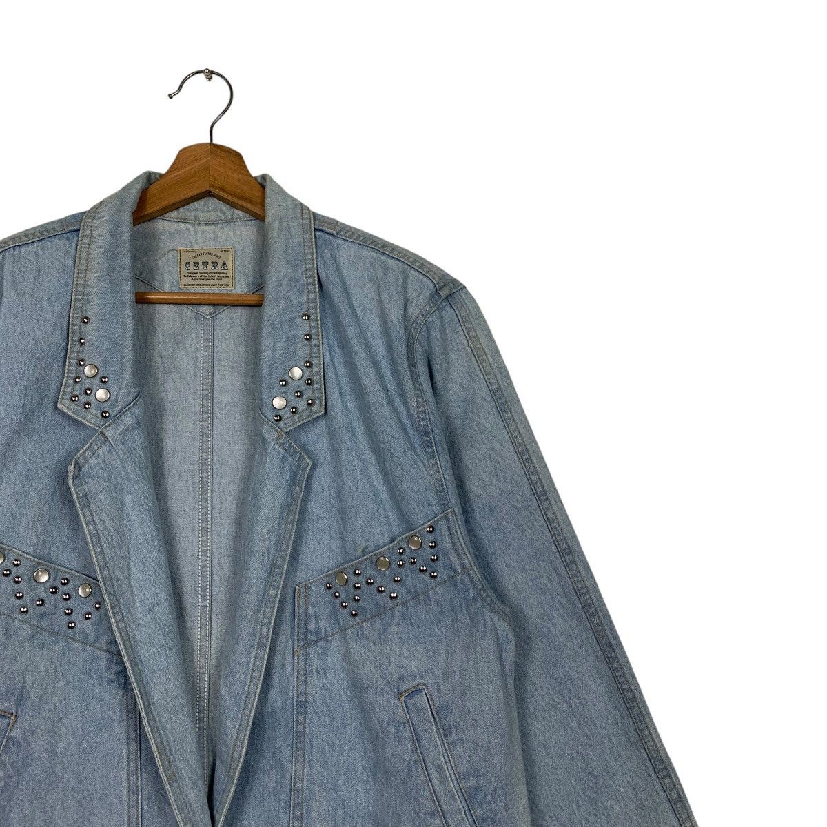 Vintage Vintage 90’s CETRA Blue Wash Jeans Jacket #2647-C118 Size L / US 10 / IT 46 - 5 Thumbnail