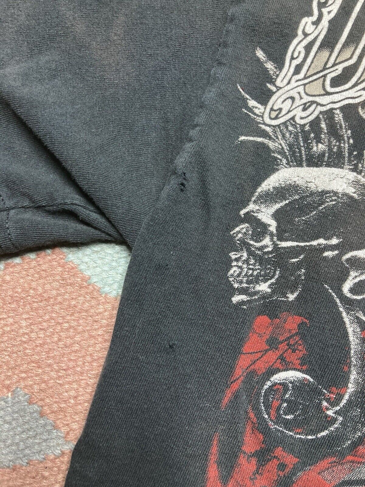 Vintage VTG y2k t shirt Daytona bike week skulls grunge faded goth M Size US M / EU 48-50 / 2 - 7 Thumbnail