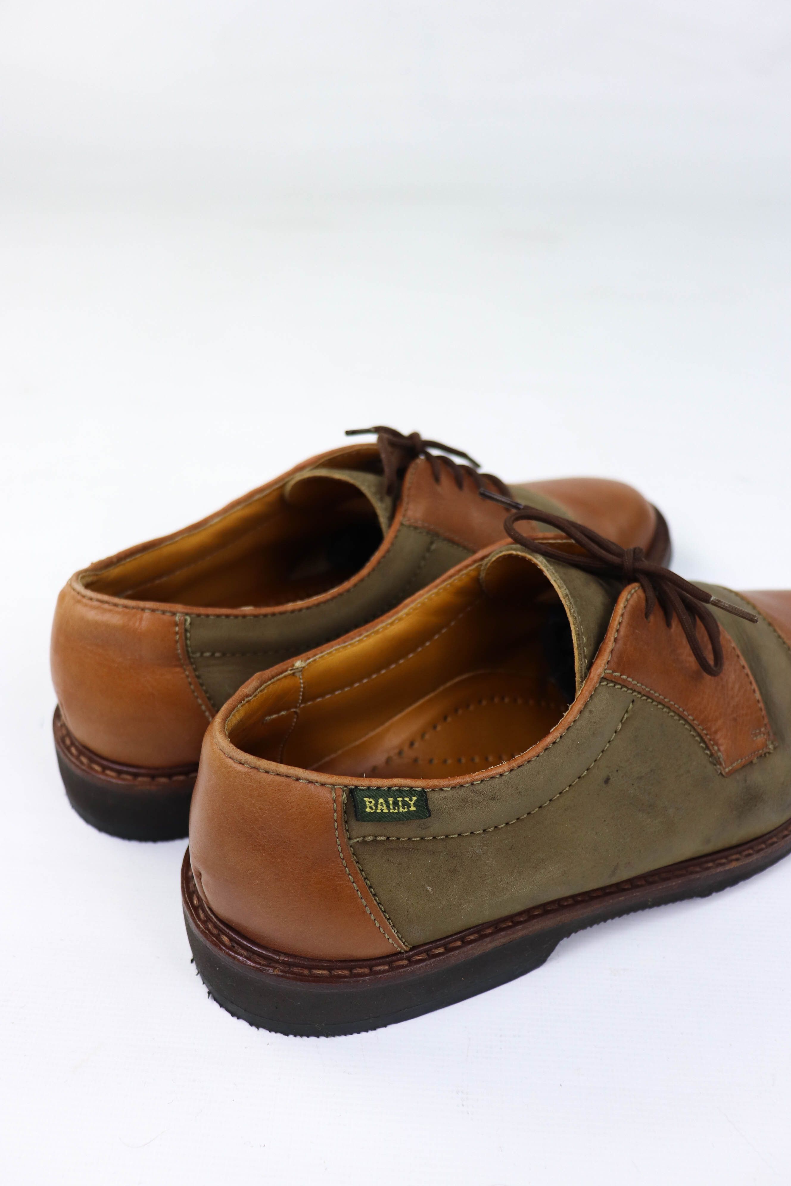 Bally BALLY Vintage Combined Nubuck/Leather Cap Toe Oxford Shoes Size US 9 / EU 42 - 9 Thumbnail