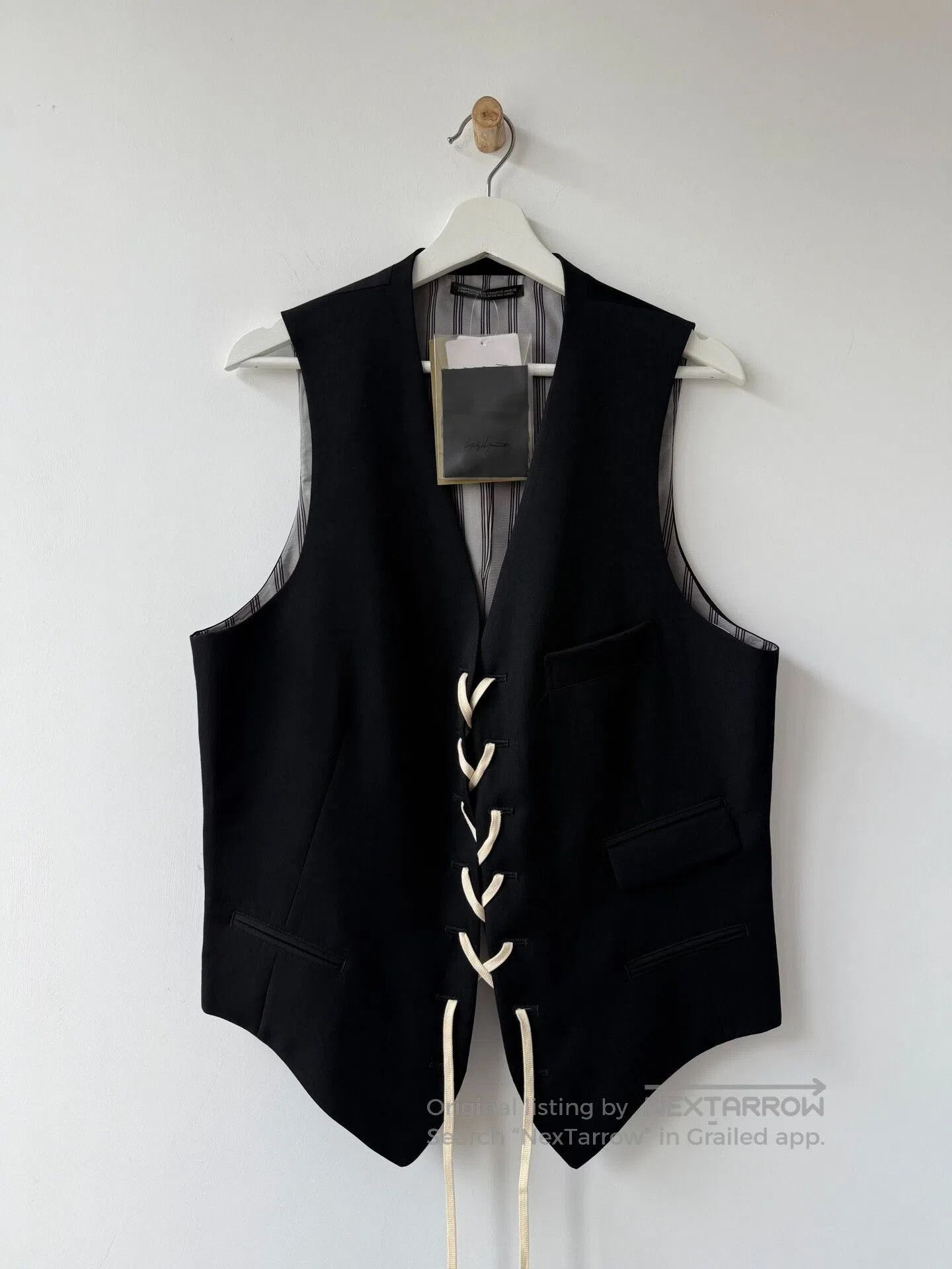 Yohji Yamamoto yohji yamamoto black wool vest with laces. Size US M / EU 48-50 / 2 - 3 Thumbnail