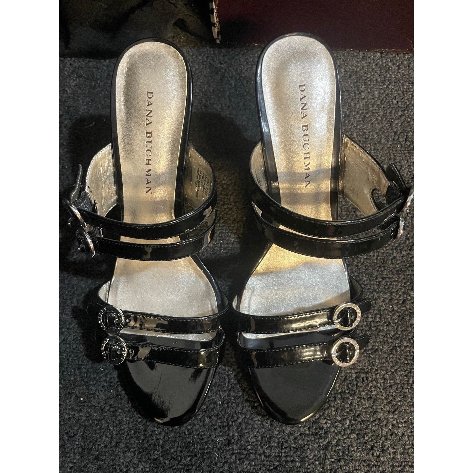 Other Dana Buchman Sardinia Black Patent Leather Strap Pump 8.5 M Size US 8.5 / IT 38.5 - 3 Thumbnail