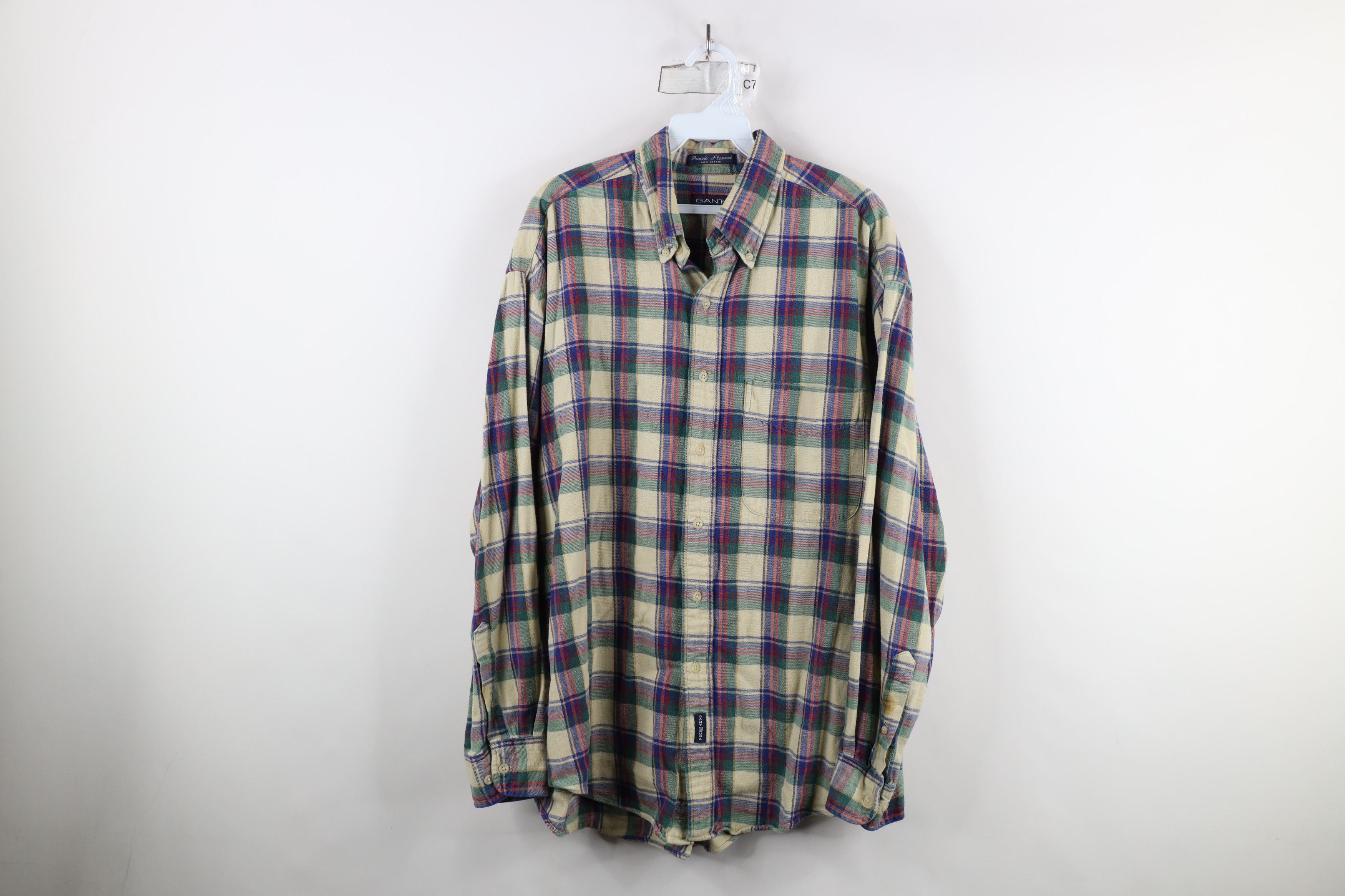 Vintage Vintage 90s Streetwear Flannel Collared Button Down Shirt Size US L / EU 52-54 / 3 - 1 Thumbnail