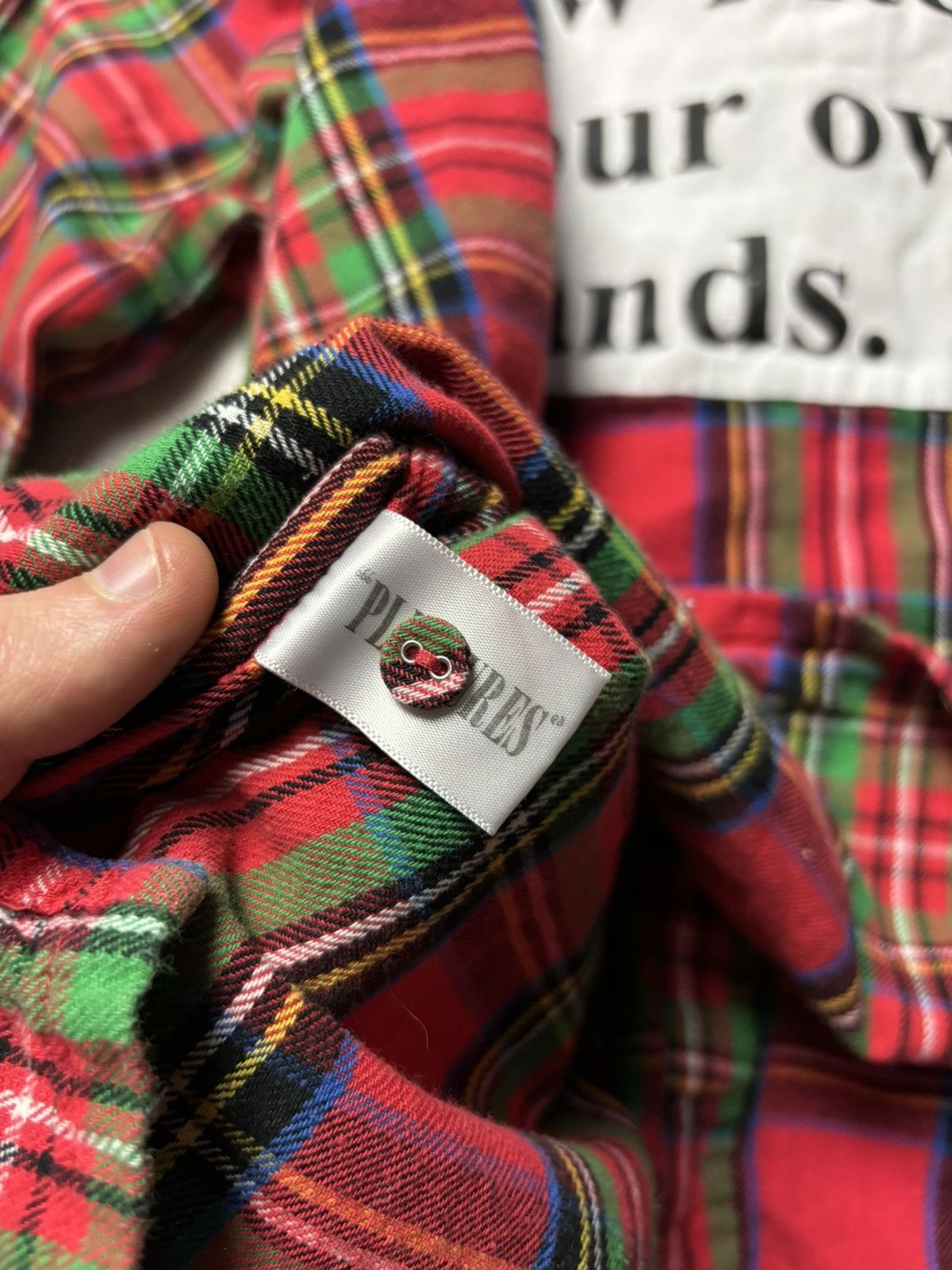 Pleasures PLEASURES Take The Law Into Your Own Plaid Button Up Shirt Size US L / EU 52-54 / 3 - 6 Thumbnail
