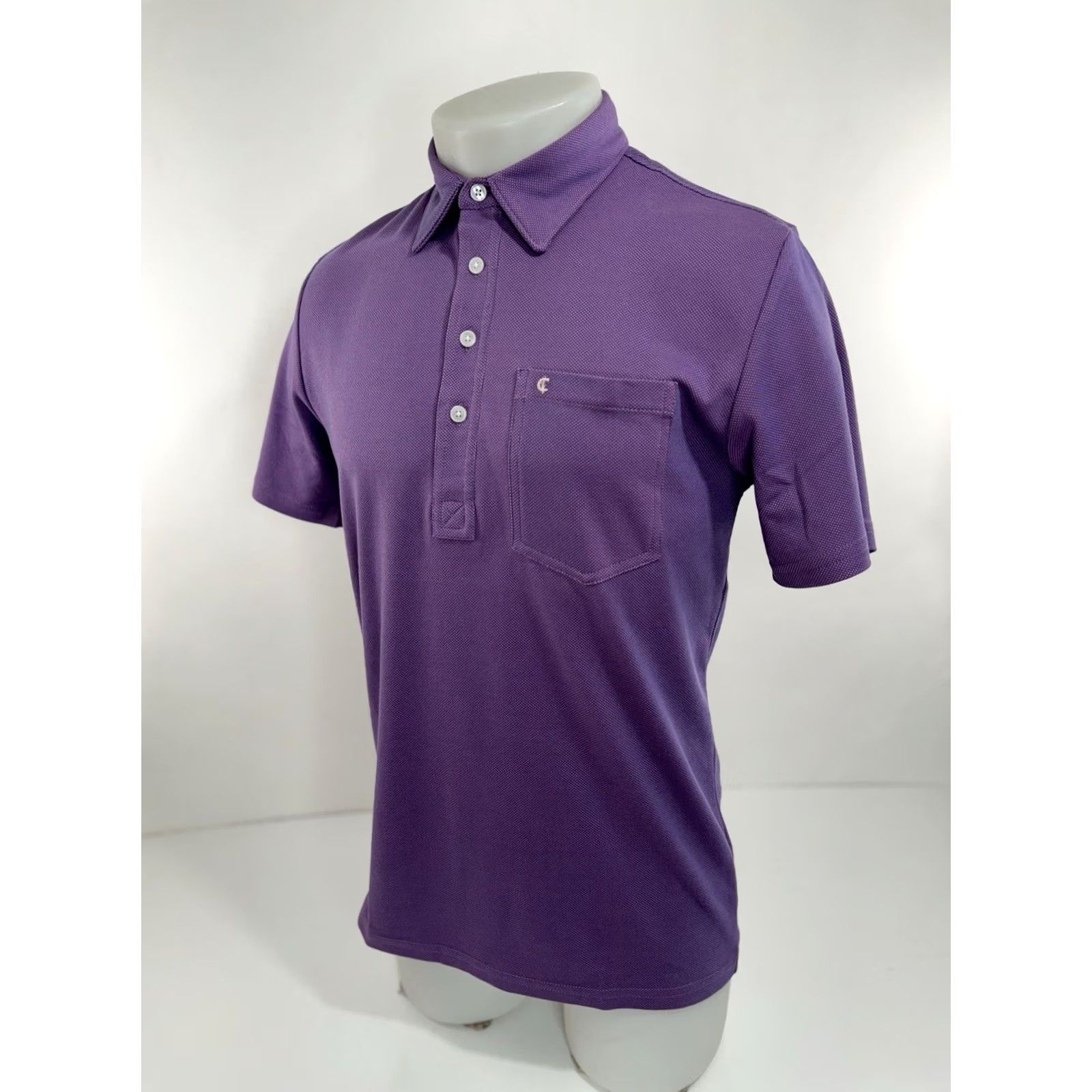 Vintage Criquet Austin polo shirt - Embroidered Logo Mens S Pocket Polo Shirt - Red / Blue - Purple Tone, Short Sleeve, NEW w TAG Size US S / EU 44-46 / 1 - 3 Thumbnail