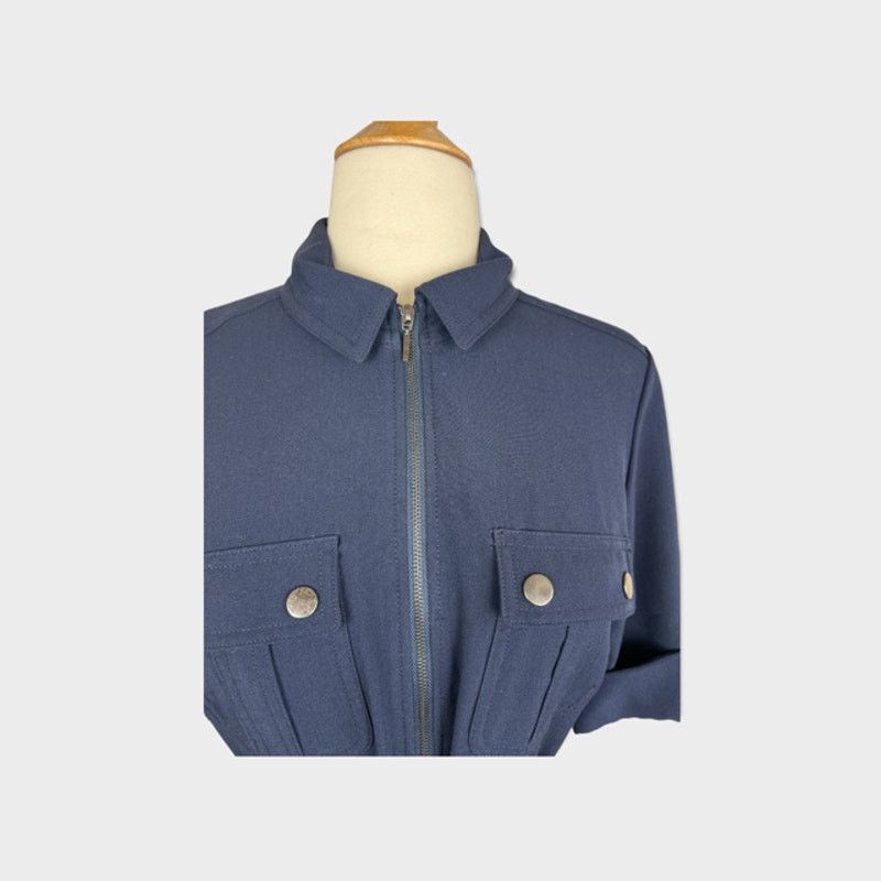 Nordstrom Sharagano | Women's Zip-Front Shirt Dress | Size 6 Size M / US 6-8 / IT 42-44 - 7 Thumbnail