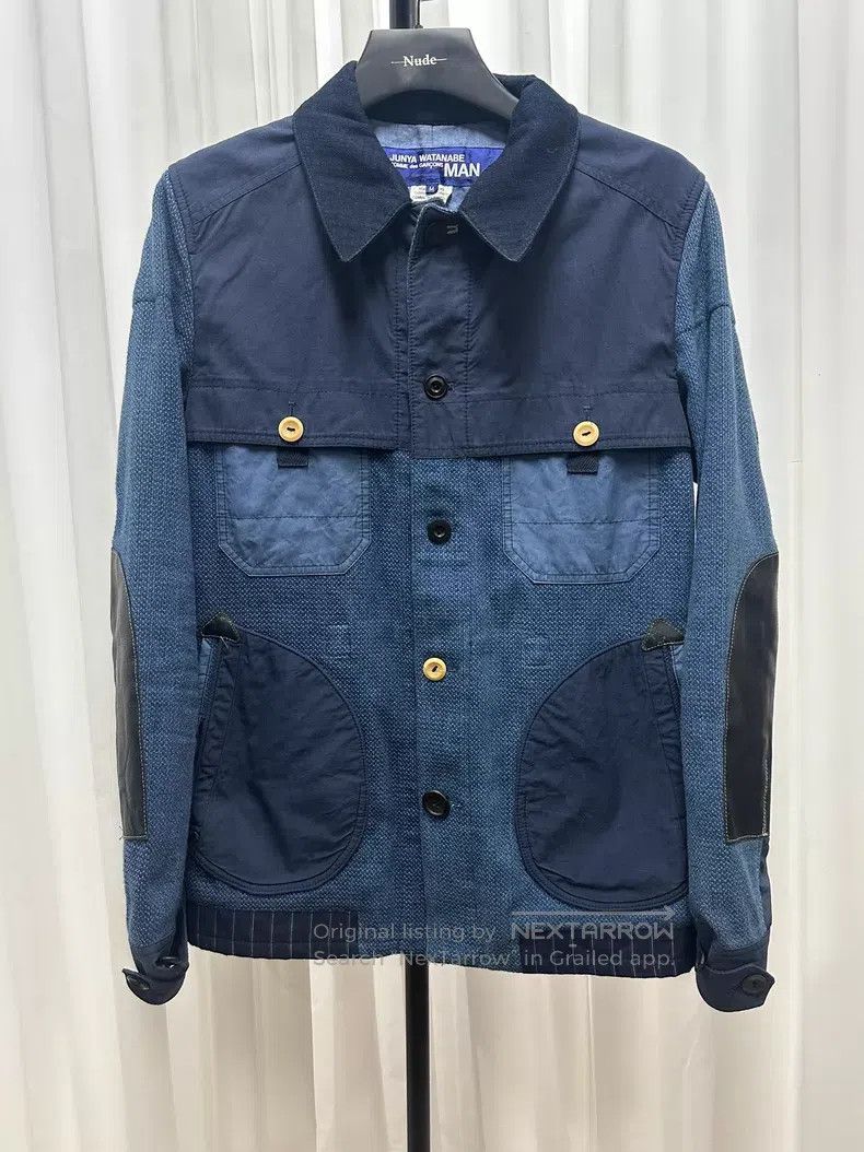 Junya Watanabe Junya Watanabe Indigo Dyed Sashiko Workwear Jacket Size US M / EU 48-50 / 2 - 1 Thumbnail