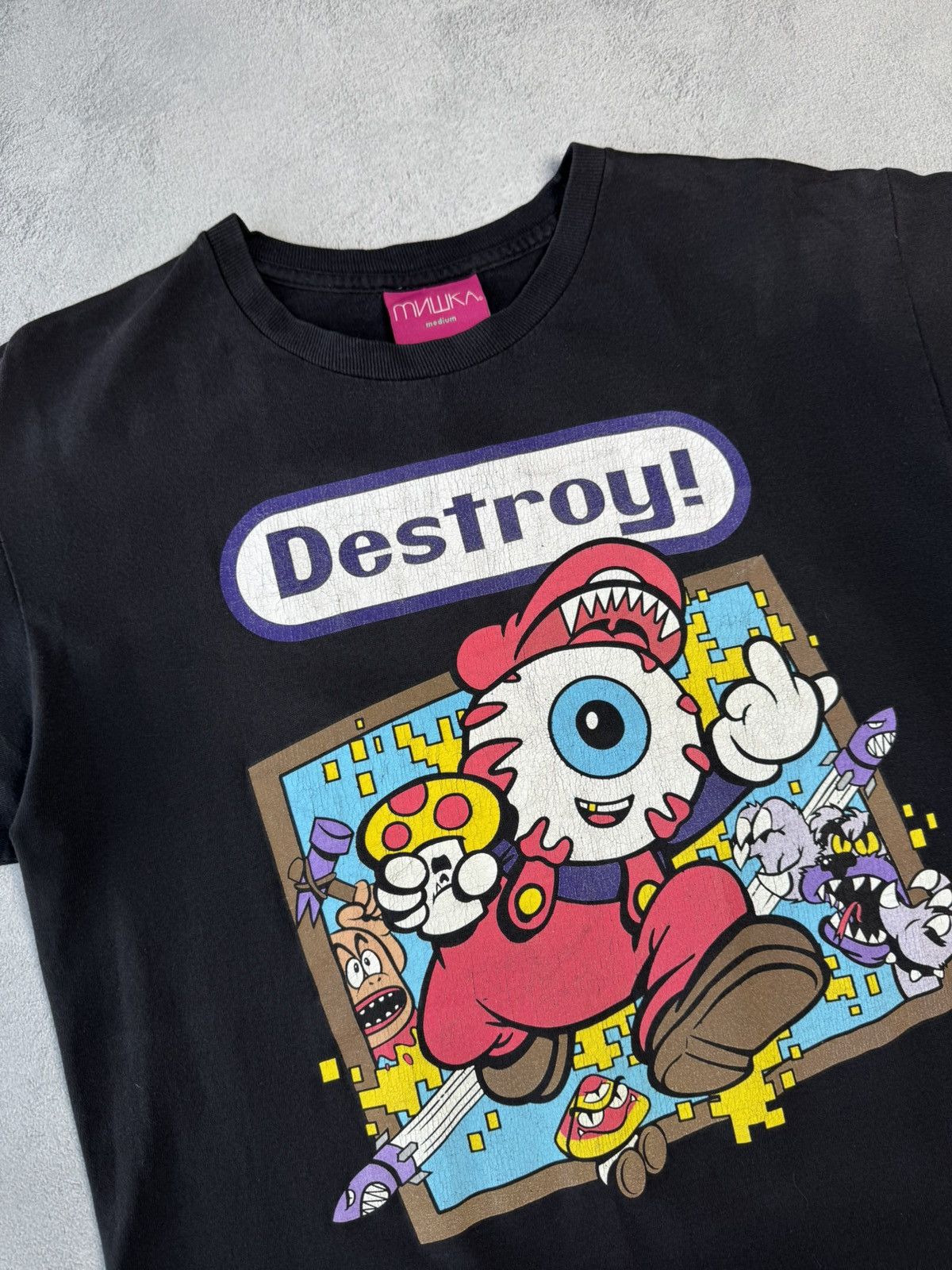 Mishka MISHKA NYC Destroy! Short Sleeve Black T-Shirt Size US M / EU 48-50 / 2 - 3 Thumbnail