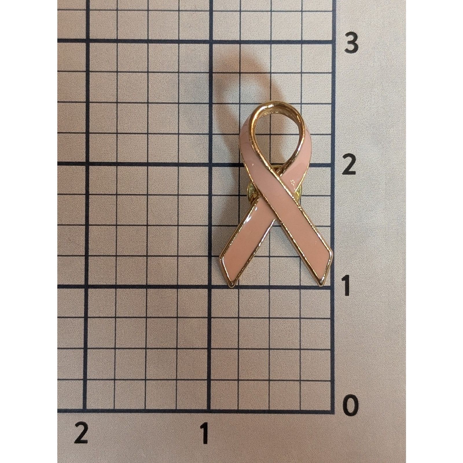 Vintage VTG 1980s Women's Breast Cancer Pink Ribbon Brooch 1.5" Size ONE SIZE - 4 Thumbnail