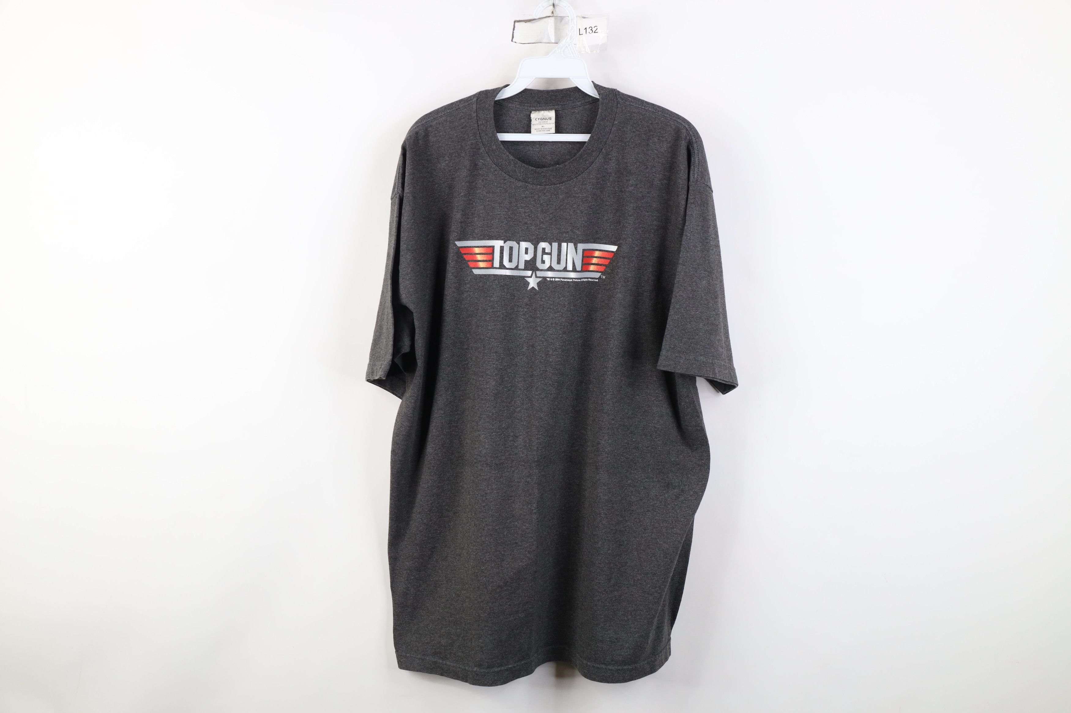 Vintage Vintage Y2K 2004 Spell Top Gun Movie Wingman T-Shirt Gray Size US XL / EU 56 / 4 - 1 Thumbnail