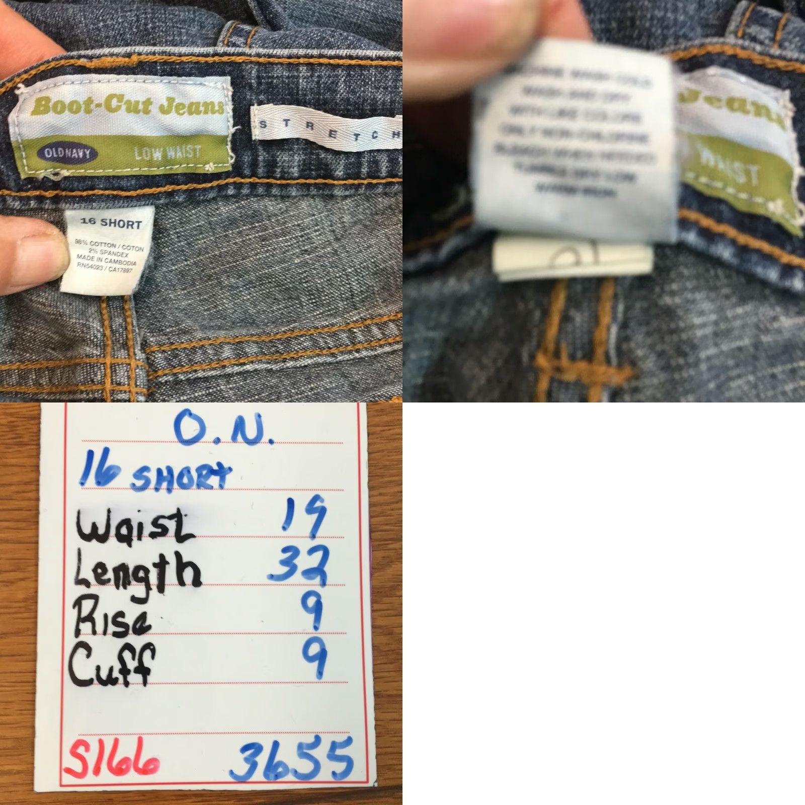 Old Navy Old Navy Womens Stretch Low Waist Mid Rise Casual Blue Denim Jeans Size 16 Short Size 38" / US 16 / IT 52 - 8 Thumbnail