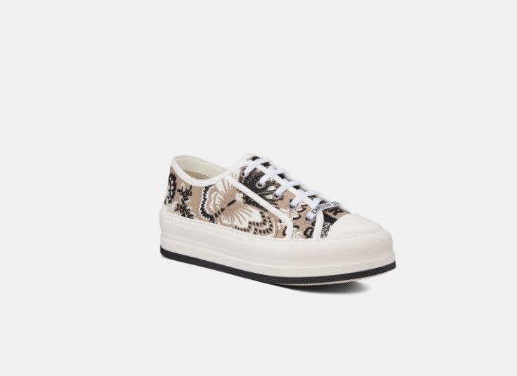 Dior o1w1db11225 KCK38 Platform Low-Top Sneakers Beige Multicolor Size US 10 / IT 40 - 2 Thumbnail