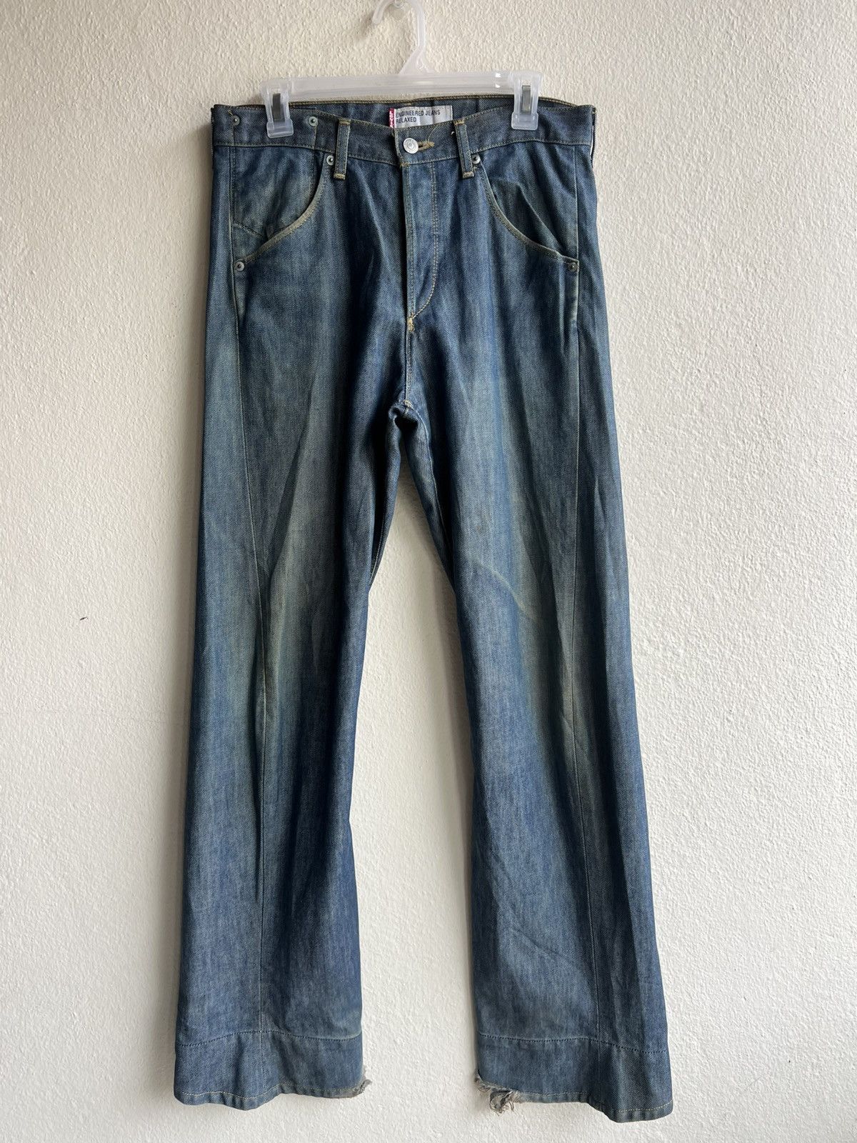 Levi's Dirty Mud Stains Denim Distressed Levi’s Engineered Jeans Size US 30 / EU 46 - 2 Thumbnail