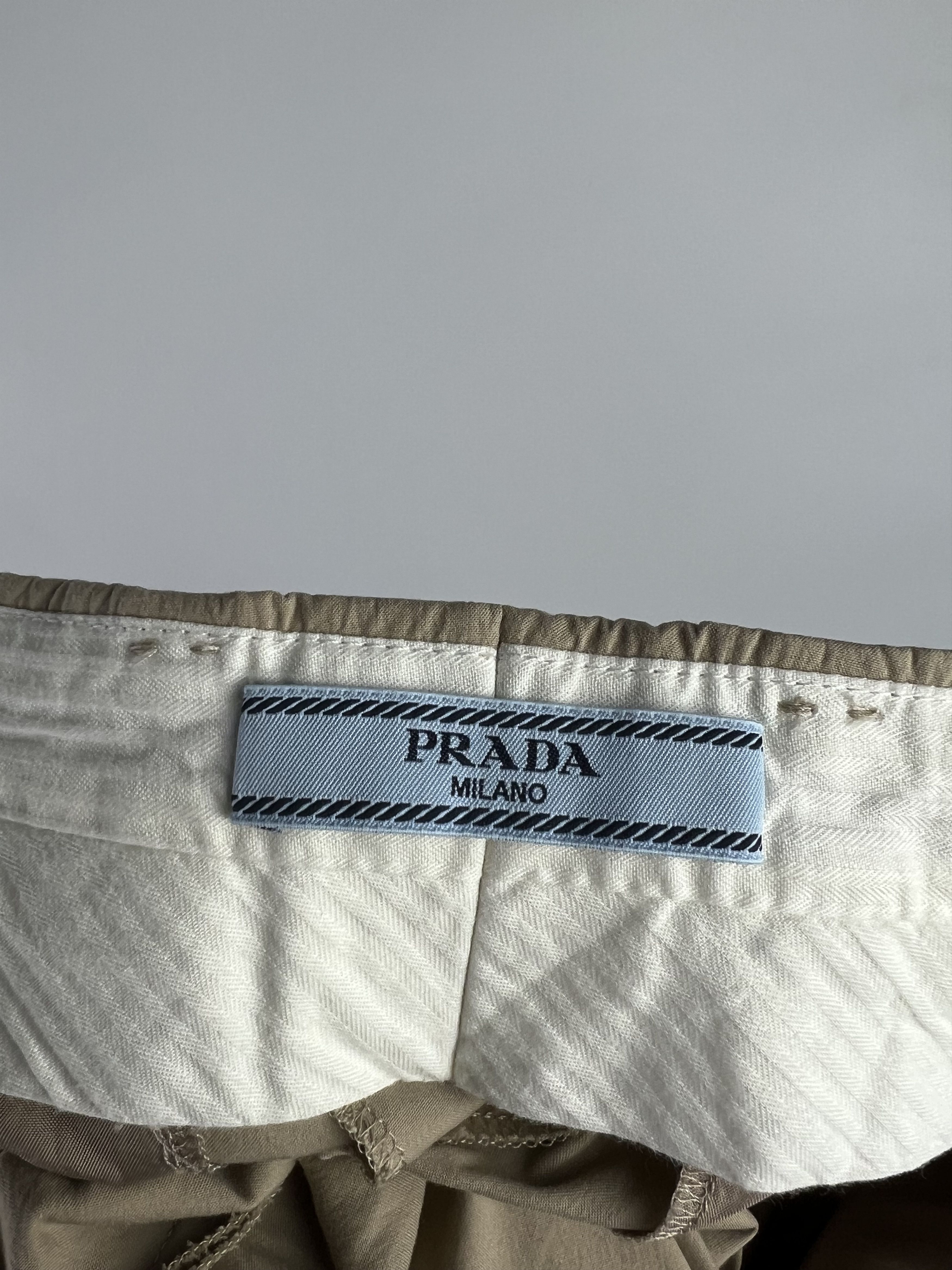 Prada Prada Women's Beige Cropped Chino Pants Size IT44 Size 30" / US 8 / IT 44 - 12 Thumbnail
