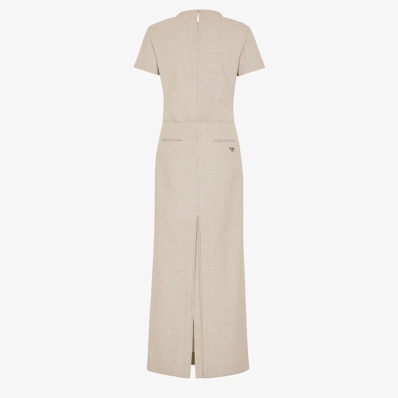 Fendi o1s1wg110226 Maxi Dress in Beige Size S / US 4 / IT 40 - 2 Thumbnail