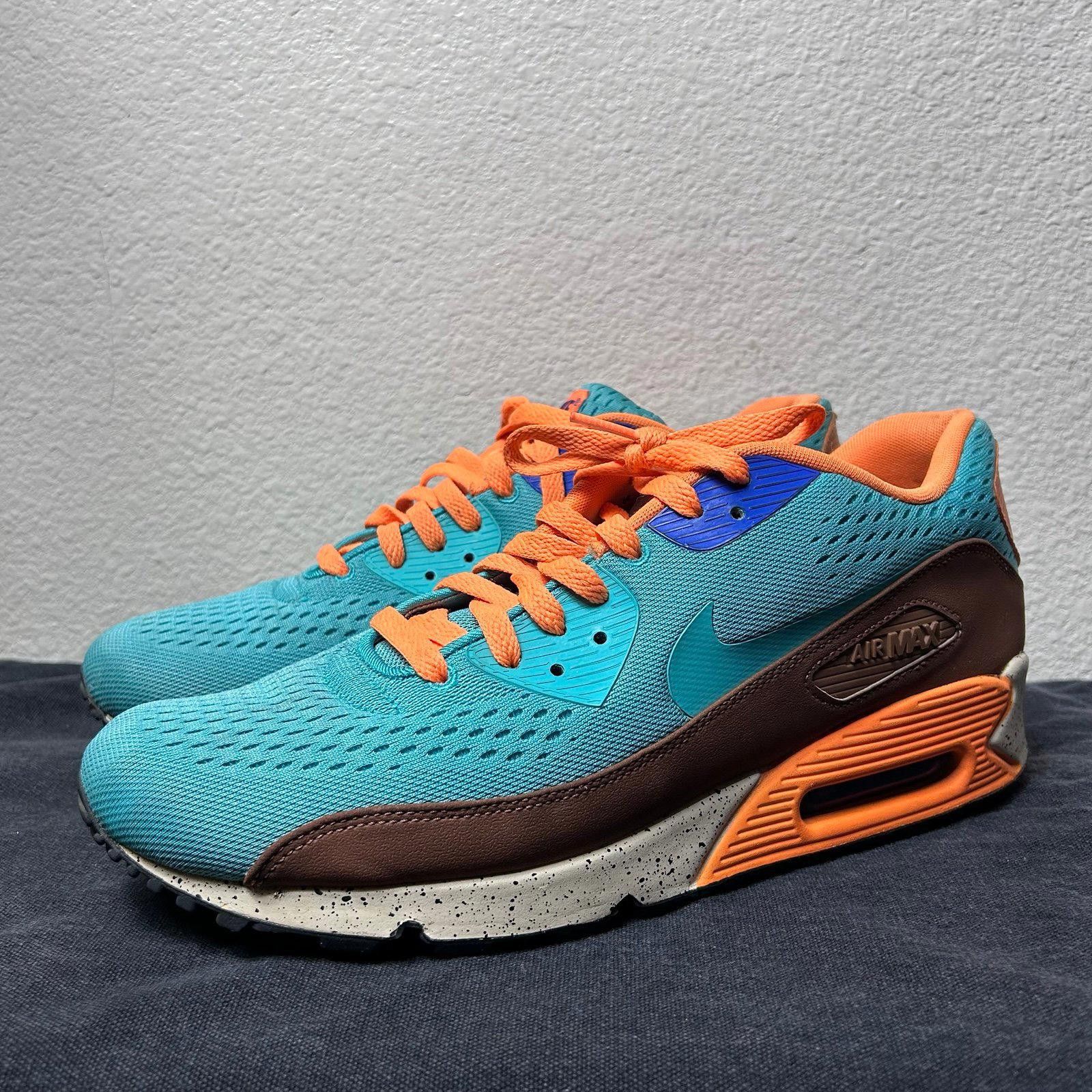 Nike Nike Air Max 90 EM (Teal / Orange / Brown) Rio Brown Beach Size US 12 / EU 45 - 1 Thumbnail
