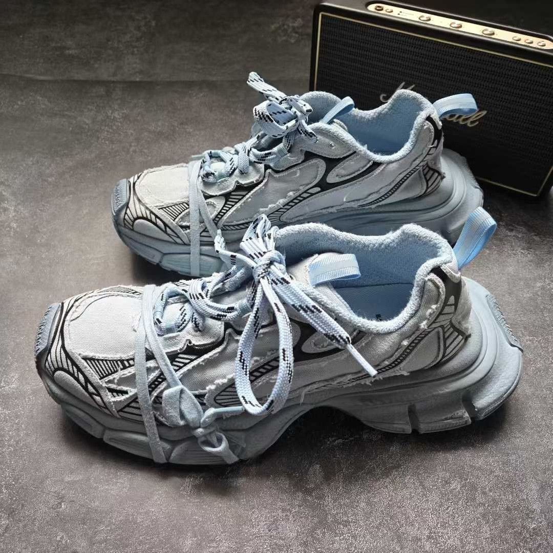 Balenciaga Balenciaga Denim Blue Lowtop Sneakers XXXL Men Size US 10 / EU 43 - 1 Thumbnail
