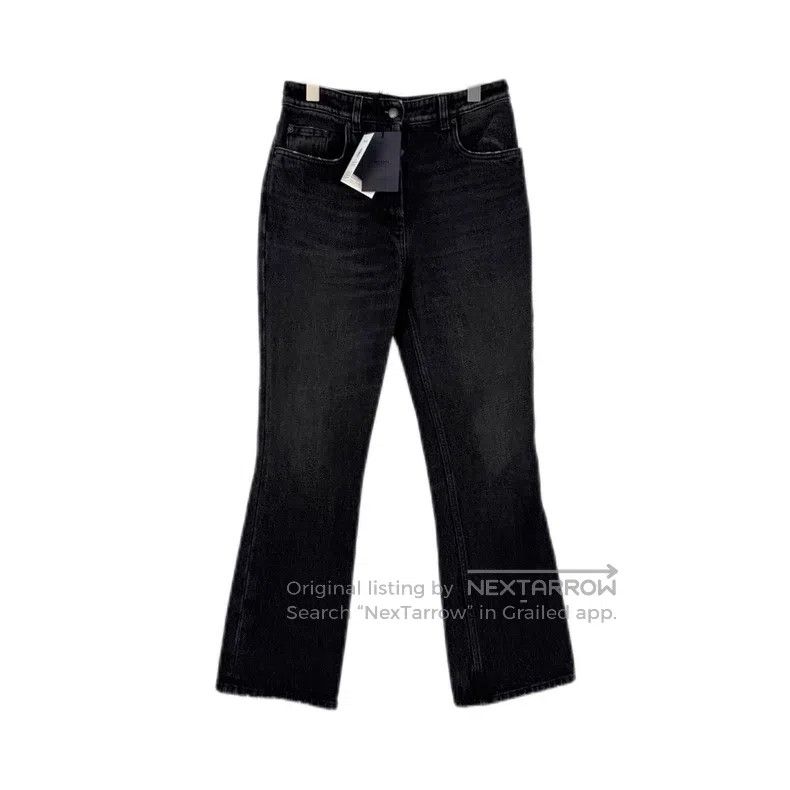 Prada Prada Washed black and gray metal triangle jeans Size US 27 - 1 Thumbnail