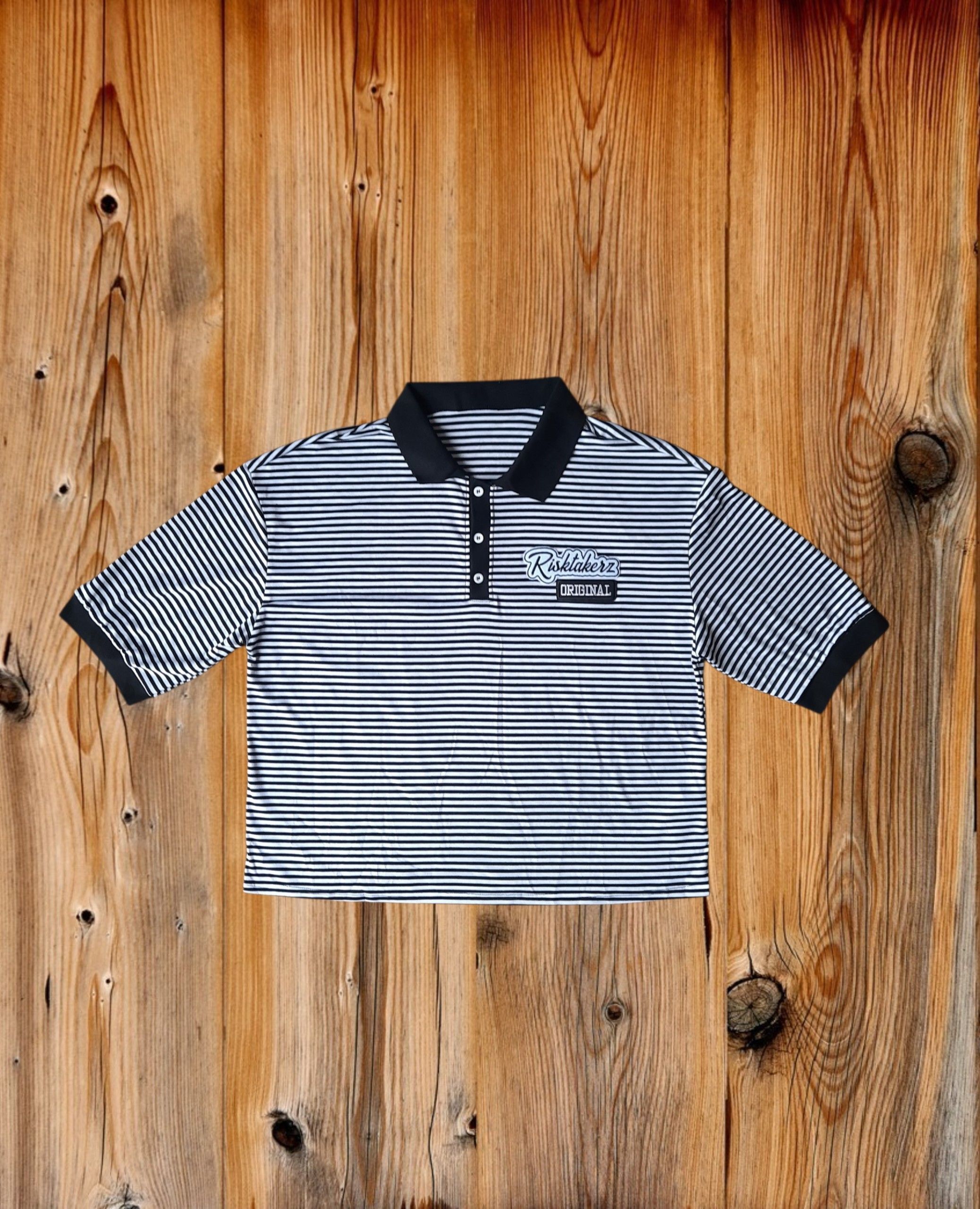 Other Risktakerz Original black and white striped Boxy shirt Size US L / EU 52-54 / 3 - 1 Thumbnail