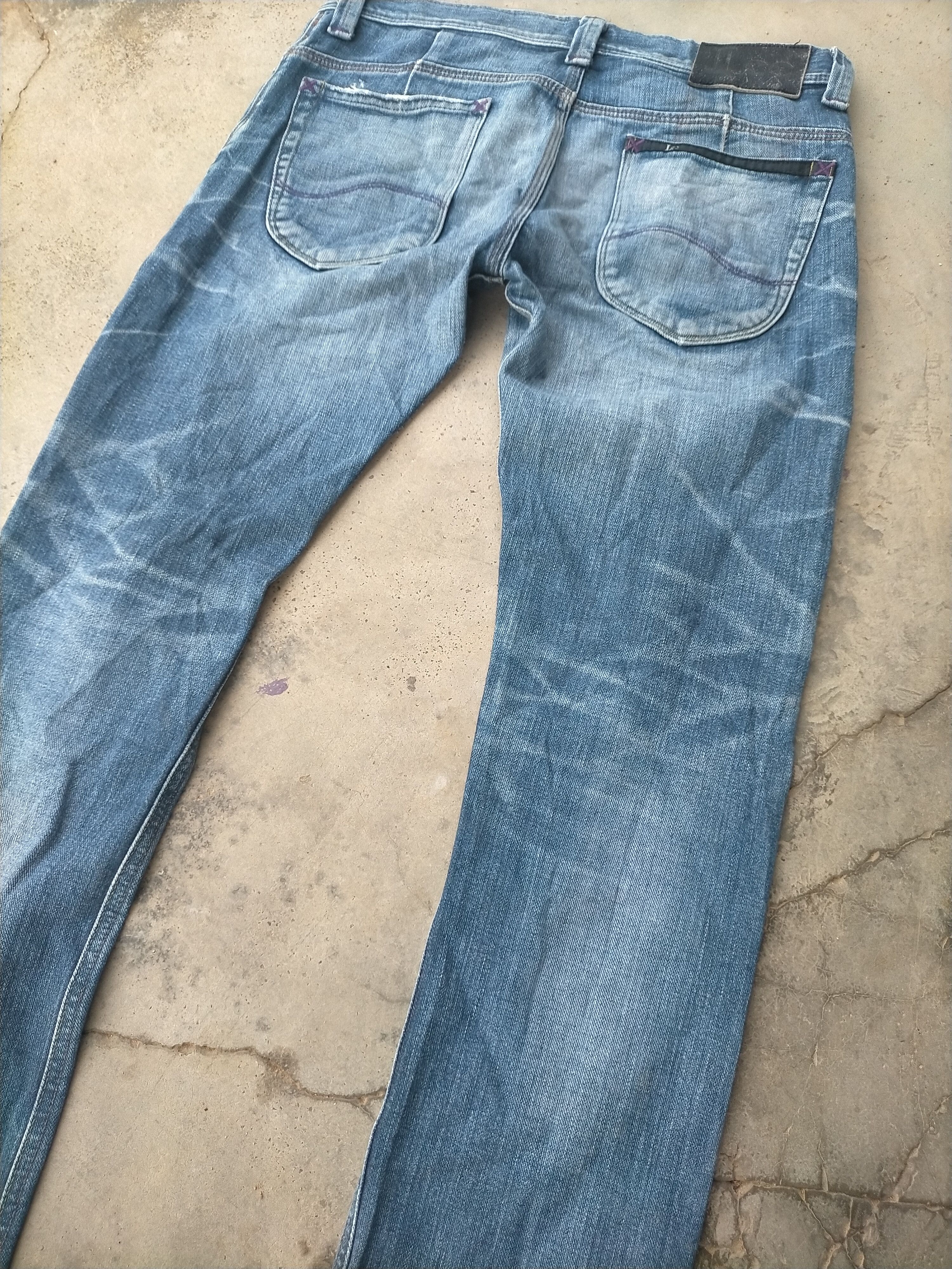 Lee × Takeo Kikuchi 🔥 Distressed Lee x Takeo Kikuchi Washed Skinny Jeans Size US 31 - 8 Thumbnail