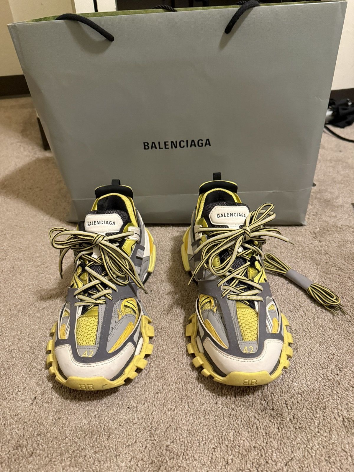 Balenciaga Balenciaga Track Sneaker — Yellow/Grey/White — EU 42 USA 9 Size US 9 / EU 42 - 3 Thumbnail