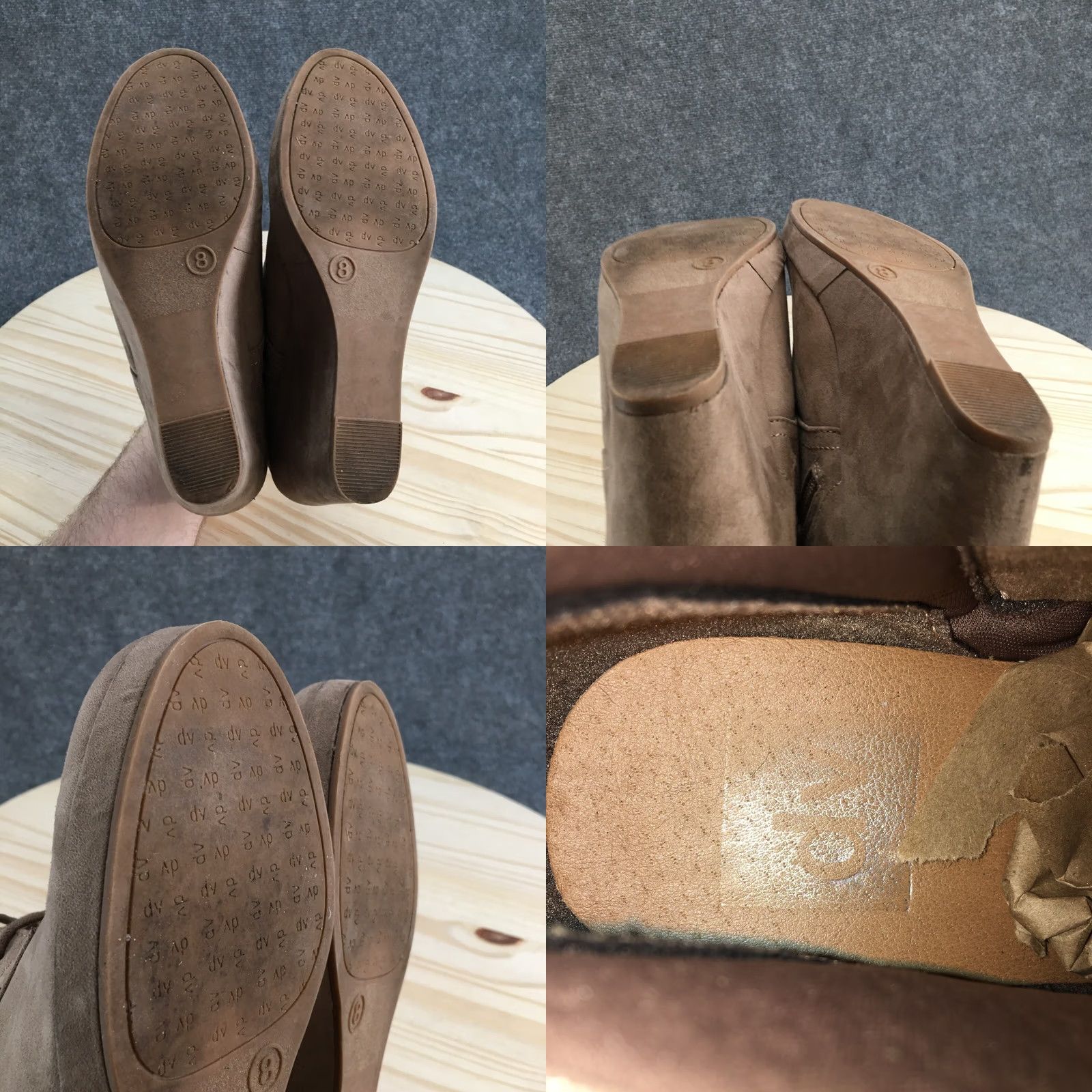Dolce Vita Dolce Vita Boots Womens 8 Gael Desert Beige Round Toe Ankle Top Wedge Heels DV Shoes Classic Desert Boot Womens 8 Size M / US 6-8 / IT 42-44 - 9 Thumbnail