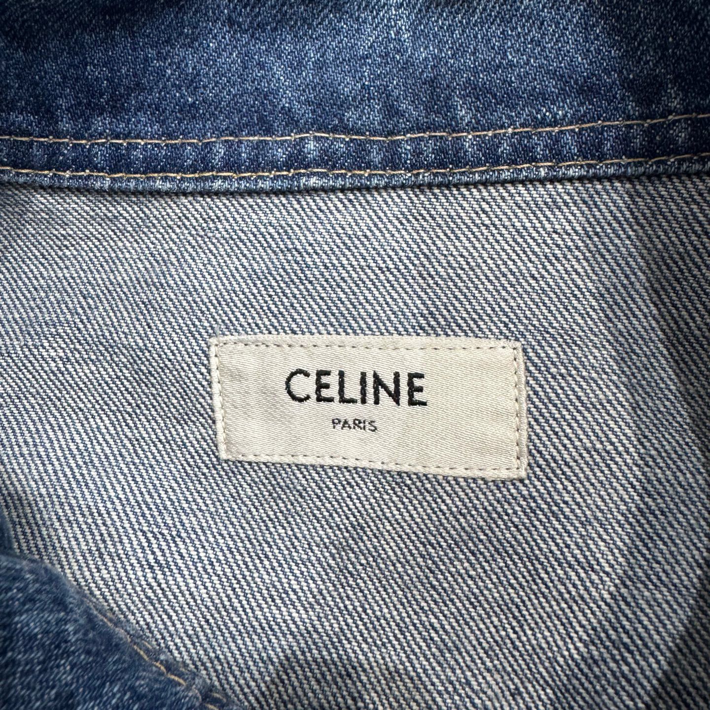Celine Celine Washed Distressed Denim Jacket L Size L / US 10 / IT 46 - 2 Thumbnail