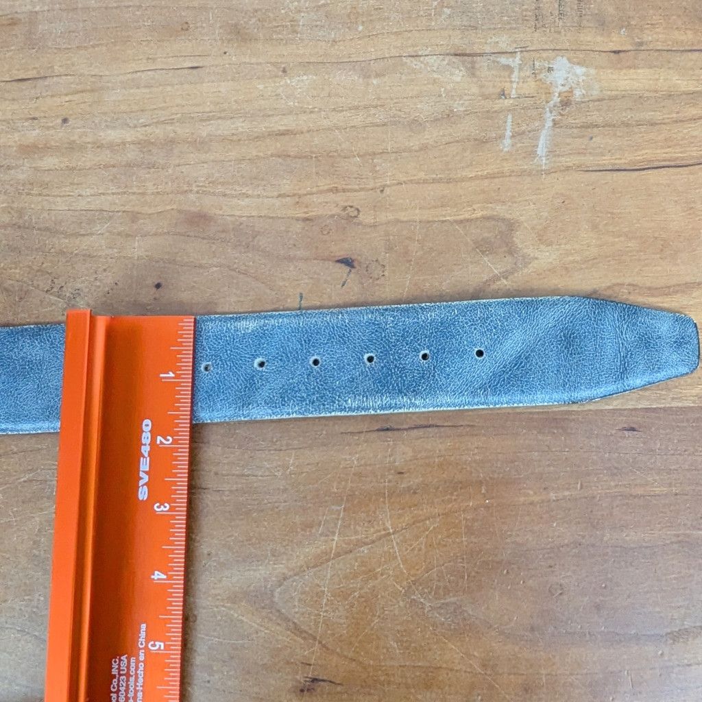 Towncraft True Vintage Grey Pebbled Leather Belt Size 36 Size 36 - 5 Thumbnail
