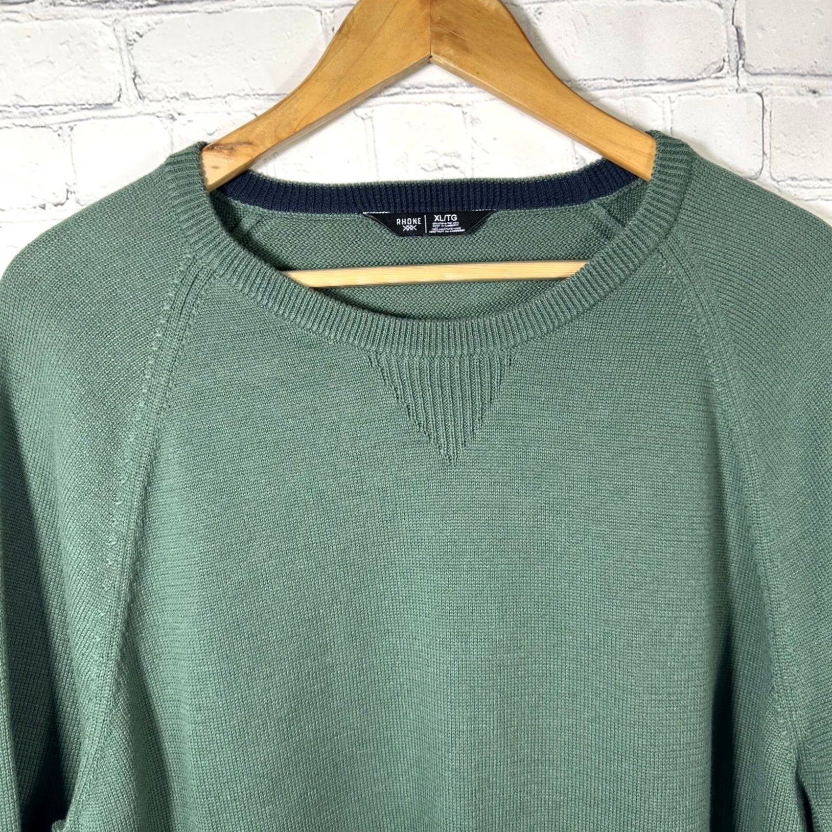 Rhone Rhone Dubliner Crewneck Sweater Jungle Green XL Mens Cotton Blend New Size US XL / EU 56 / 4 - 2 Thumbnail