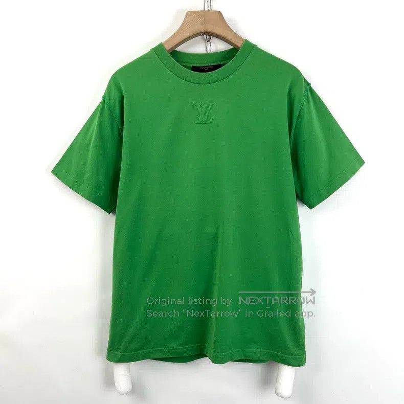 Louis Vuitton Louis Vuitton Green embossed logo short sleeves Size US L / EU 52-54 / 3 - 2 Thumbnail