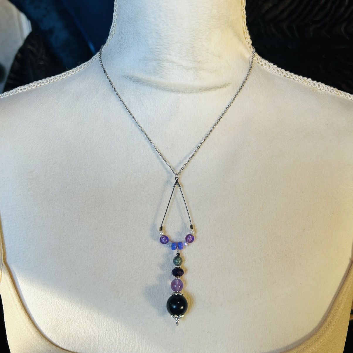 Handmade Handcrafted vintage bead changeable charm pendant necklace Size ONE SIZE - 3 Thumbnail
