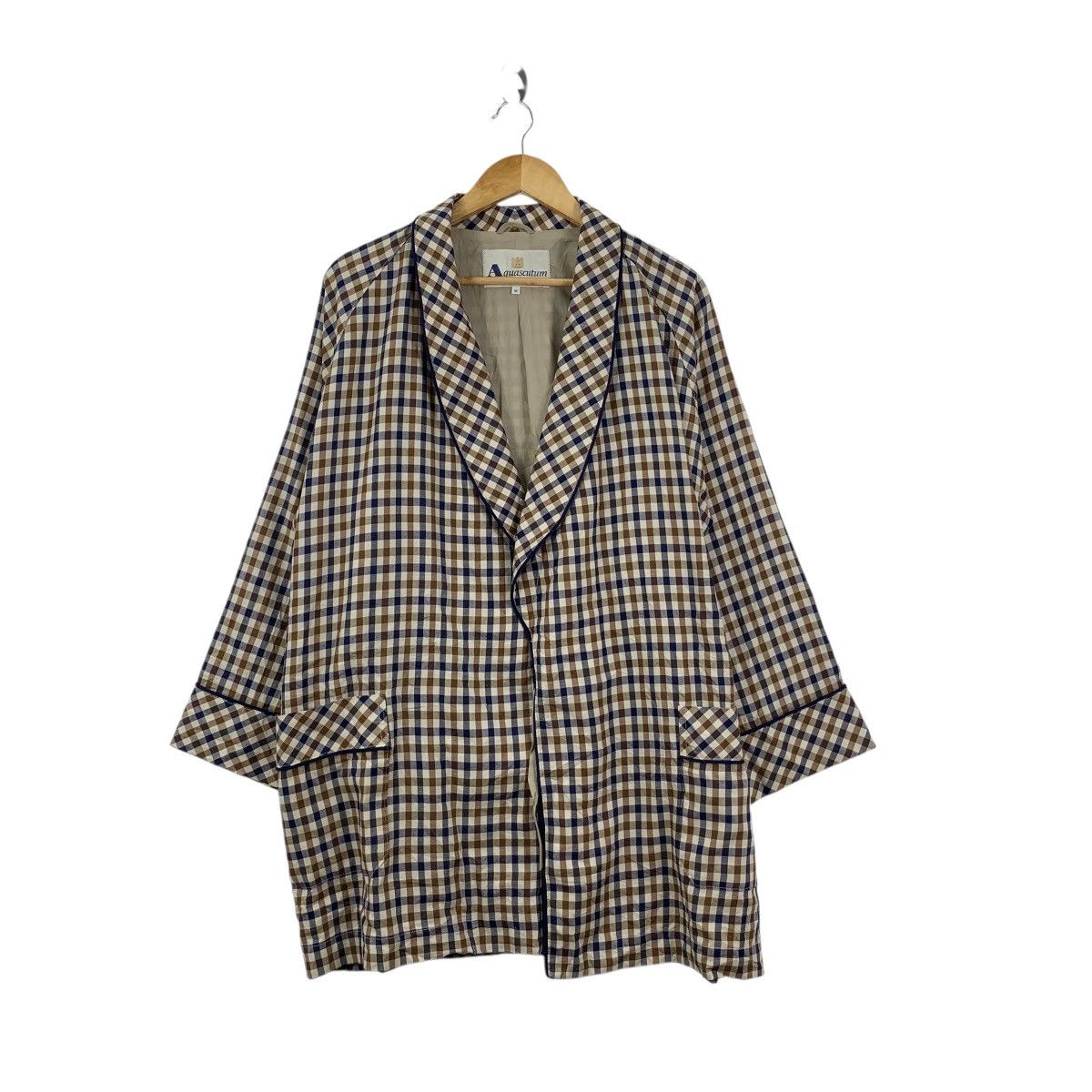 Aquascutum Vintage AQUASCUTUM LONDON Nova Checks Plaids Trench Coat Size M / US 6-8 / IT 42-44 - 1 Thumbnail