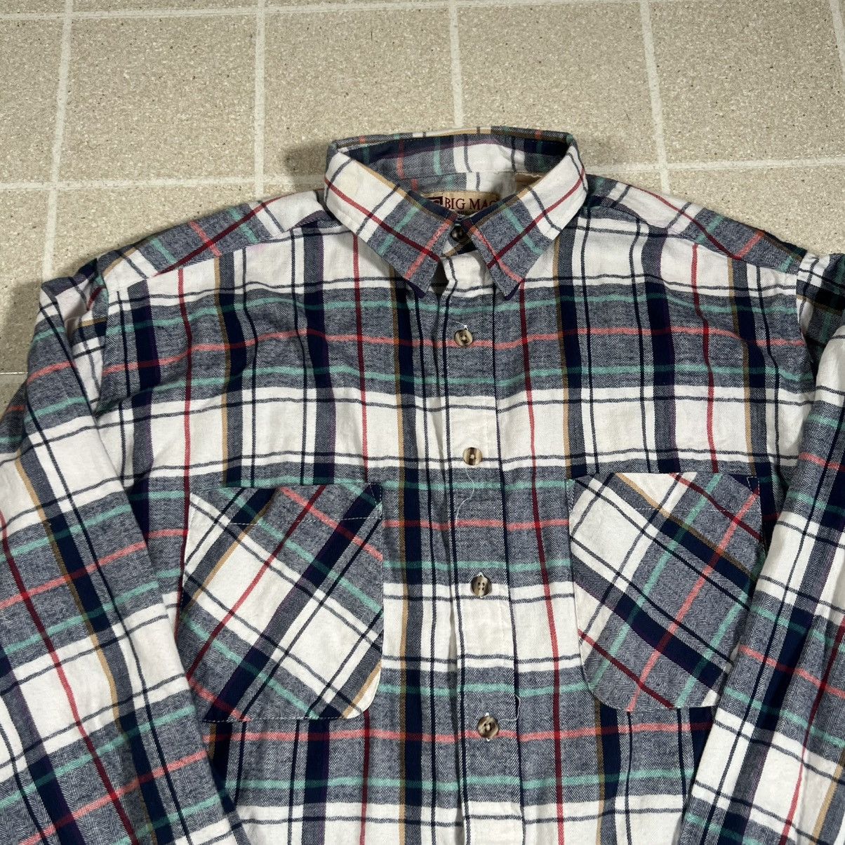 Big Mac Vtg BIG MAC Plaid Flannel Shirt Men XLT Button Down Workwear Size US XL / EU 56 / 4 - 2 Thumbnail