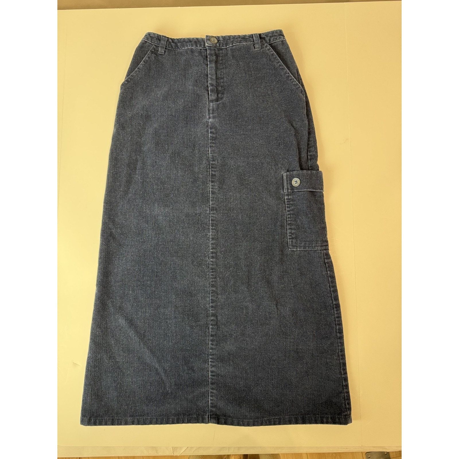 Hang Ten Vintage Hang Ten Blue Corduroy Cargo Midi Skirt Skirt Small Size 24" / US 00 / IT 34 - 2 Thumbnail