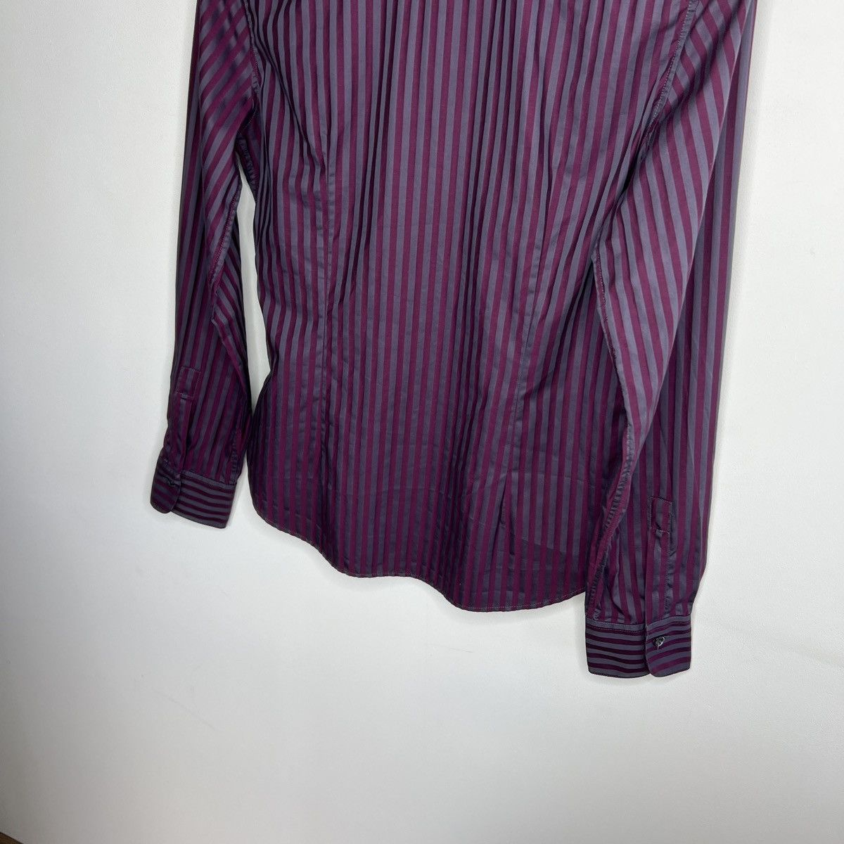 Loro Piana Loro Piana Purple Striped Long-Sleeve Buttoned Shirt Size M / US 6-8 / IT 42-44 - 9 Thumbnail