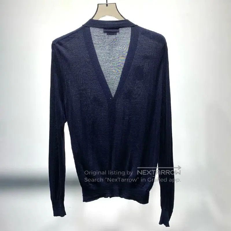 Alexander McQueen Alexander McQUEEN Navy Wool Cardigan with Insect Embellishm Size S / US 4 / IT 40 - 2 Thumbnail