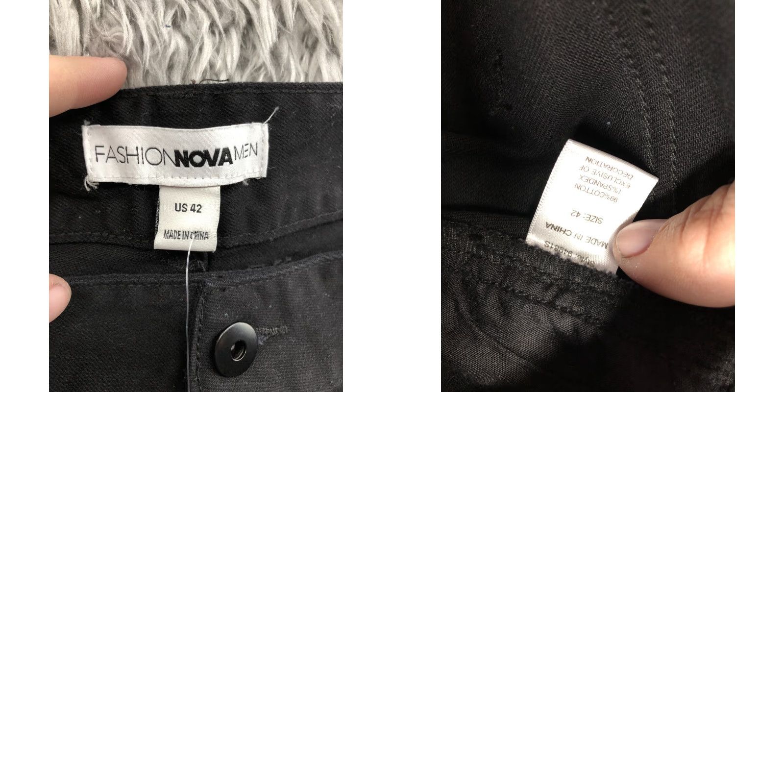 Fashion Nova Fashion Nova Chino Shorts Mens Regular Mid Black Denim 42 Waist 5-Pocket Vintage No Size US 42 / EU 58 - 8 Thumbnail